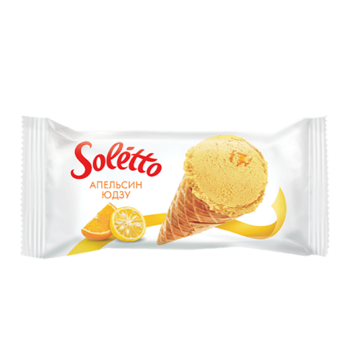 Мороженое «Soletto» апельсин юдзу в рожке