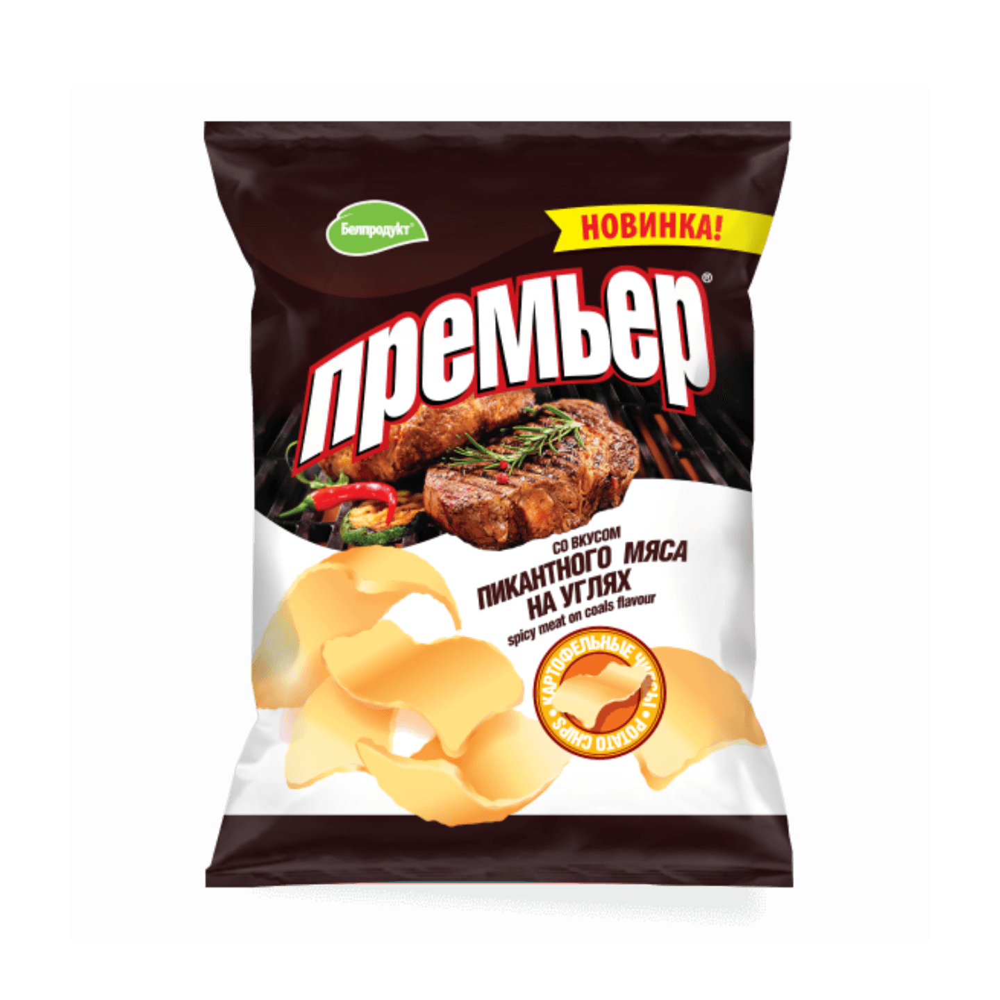 Чипсы «Премьер» пикантное мясо на углях