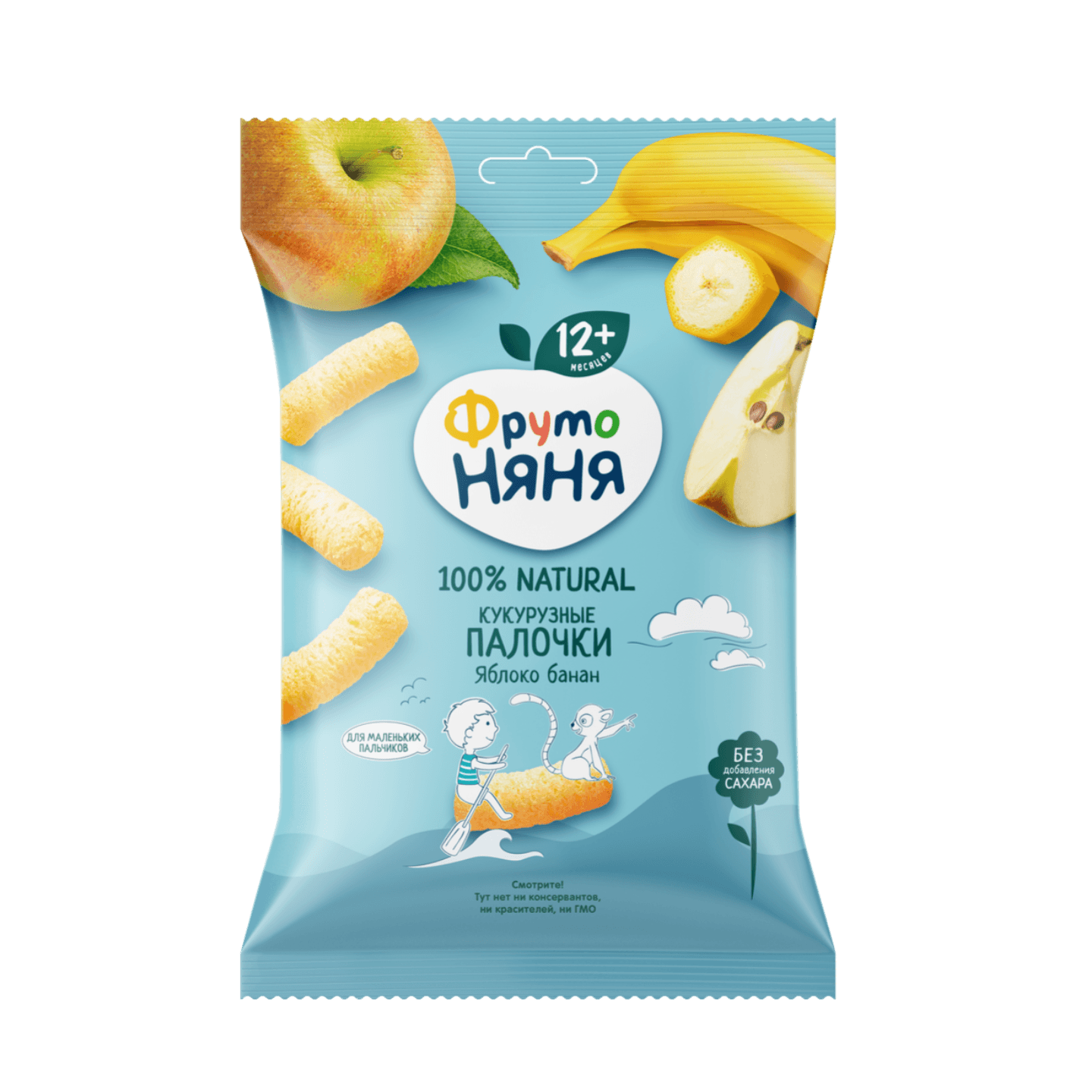 Палочки кукурузные «ФрутоНяня» яблоко-банан