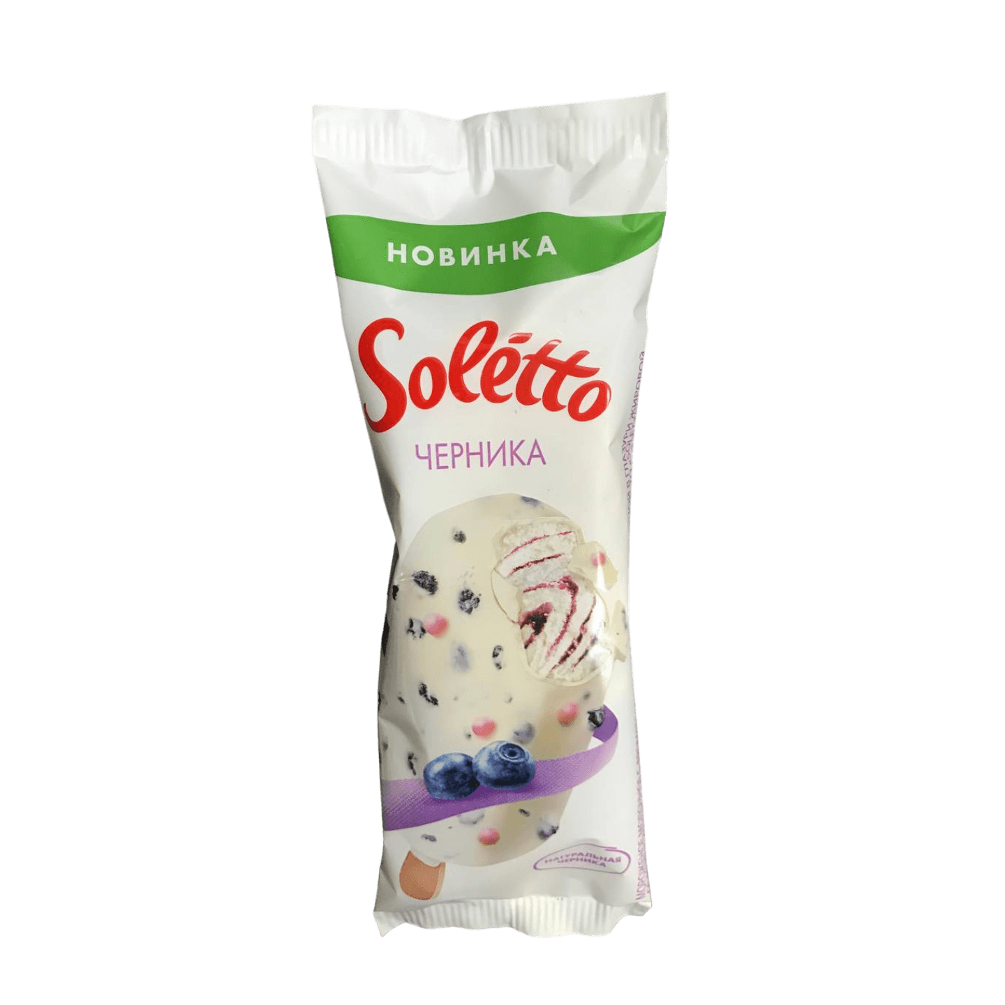 Мороженое эскимо «Soletto» черника