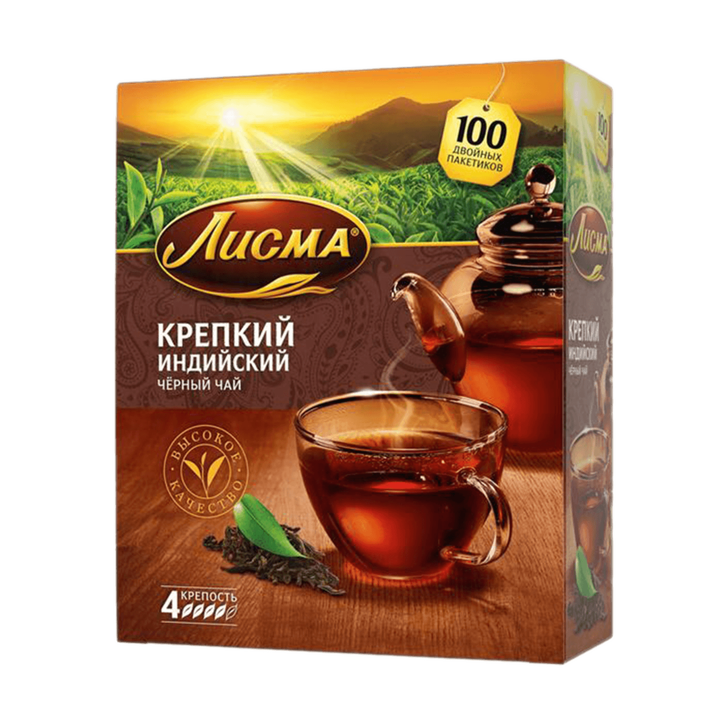 Чай черный «Лисма» крепкий 100 пакетиков