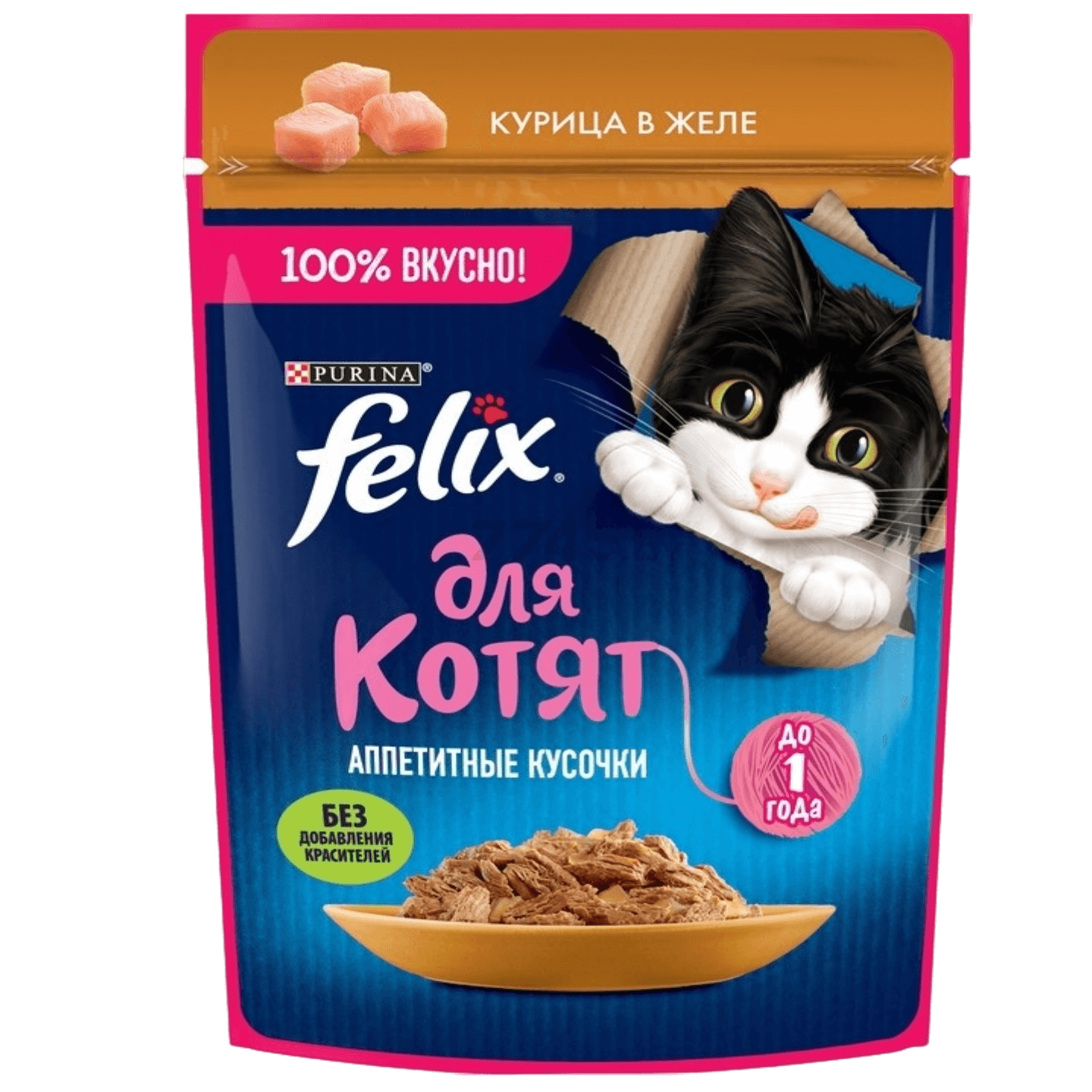 Корм для котят «Felix» курица в желе