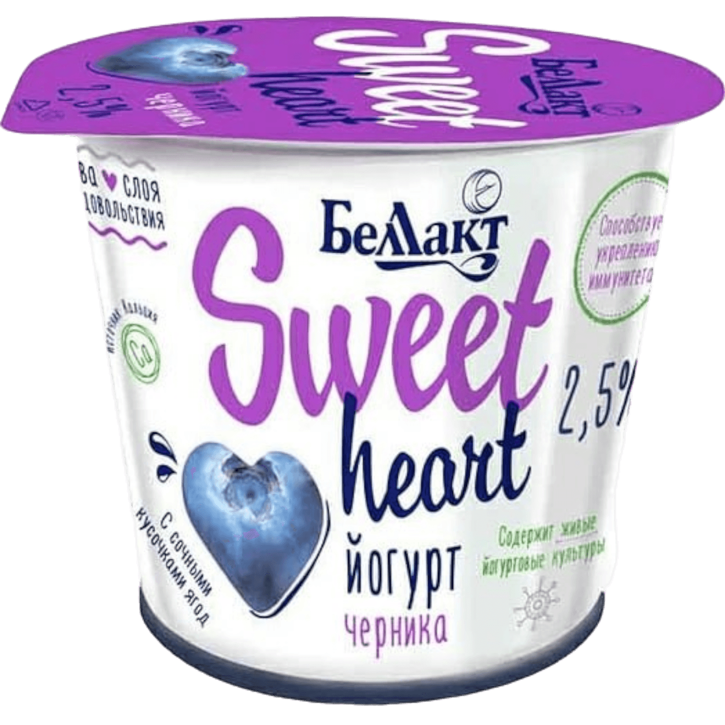 Йогурт «Sweet Heart» 2,5% черника