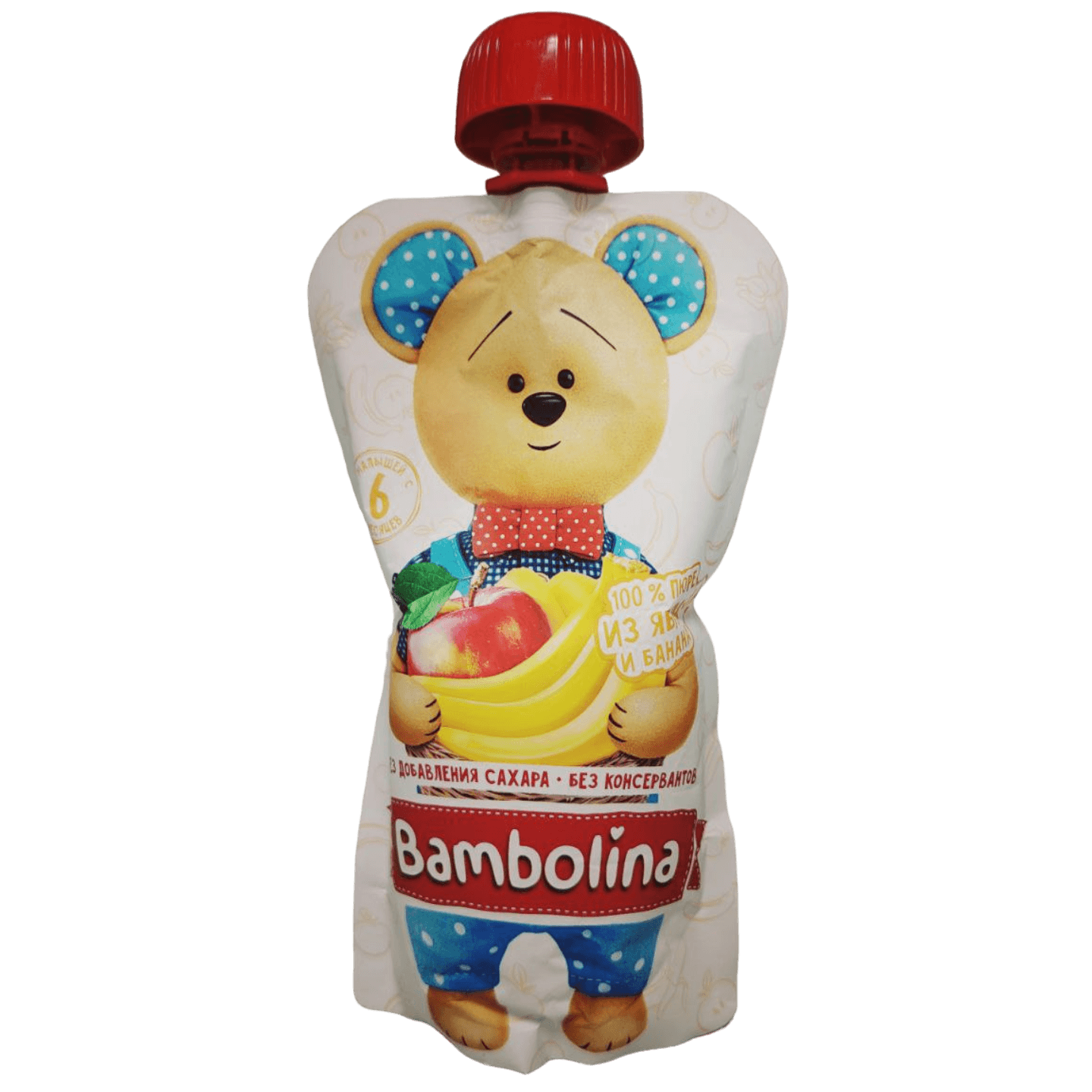 Пюре «Bambolina» яблоко-банан с 6 месяцев 