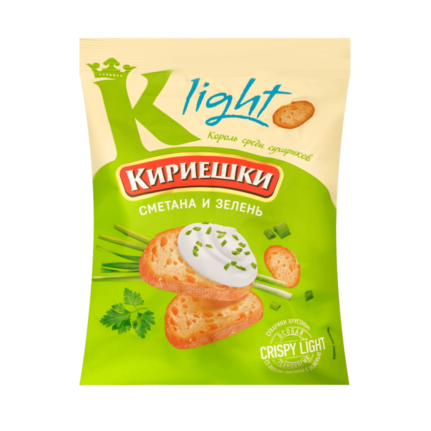 Сухарики «Кириешки Light» сметана-зелень