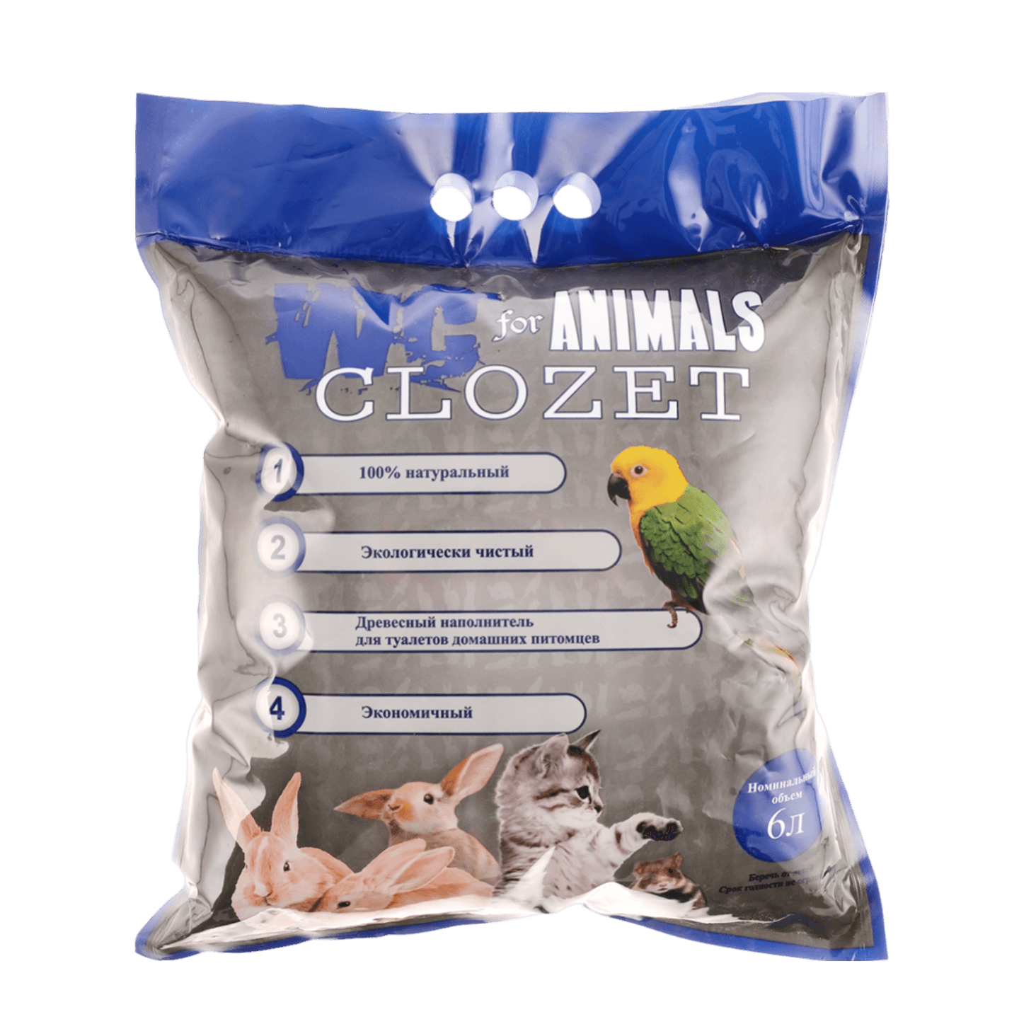 Наполнитель для животных «WC for Animals Clozet» древесный
