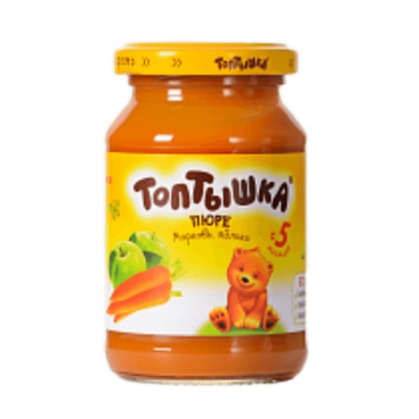 Пюре «Топтышка» из моркови и яблок с сахаром с 5 месяцев
