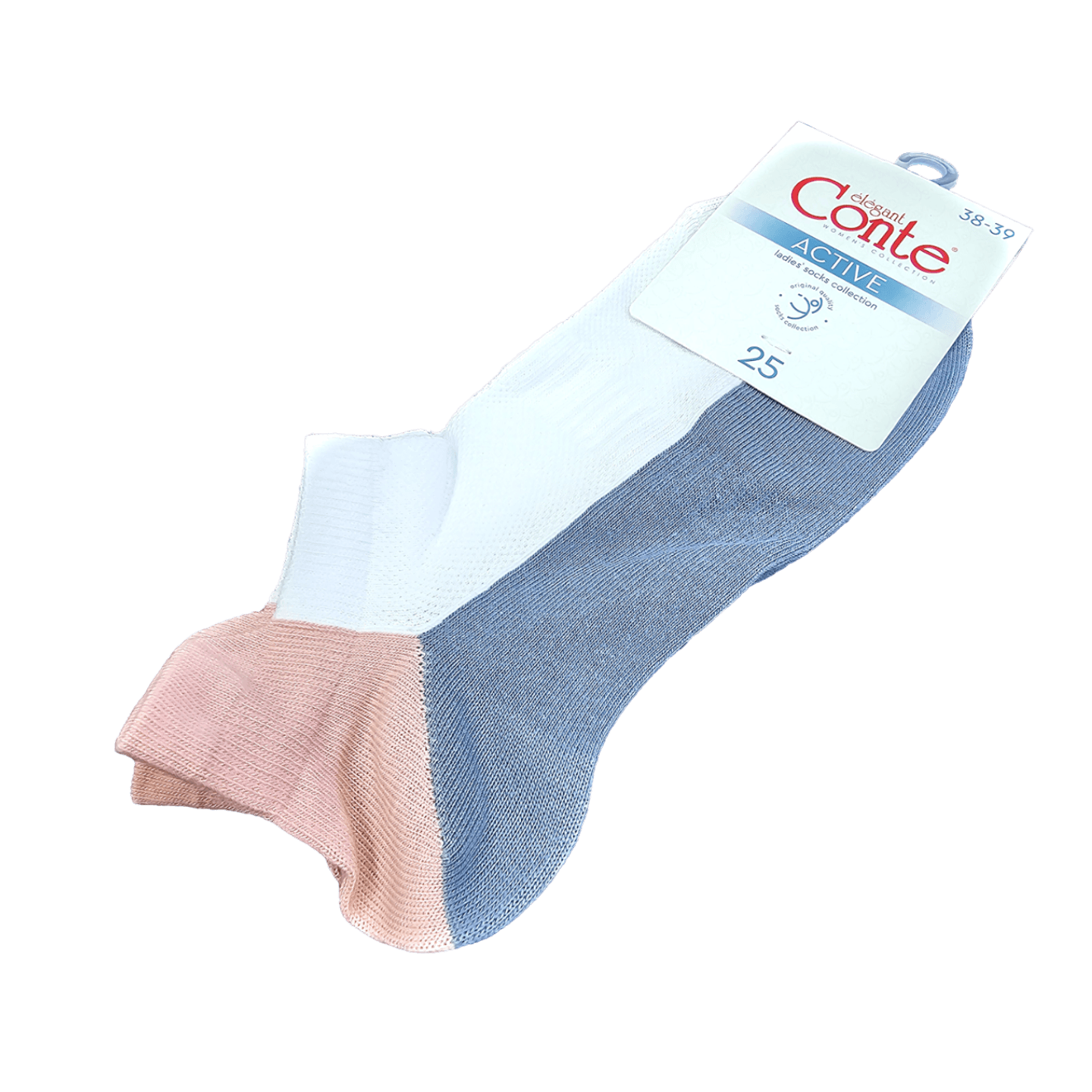 Носки женские «Conte Elegant» бело-серые р.38-39