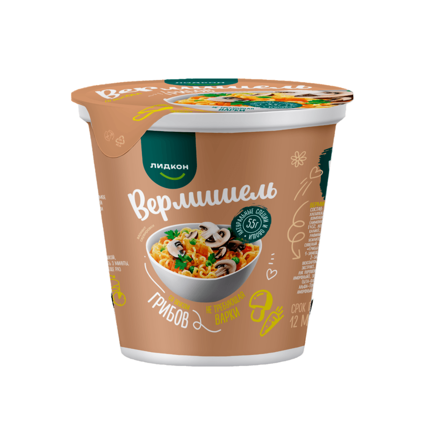 Вермишель «Лидкон» вкус грибов 