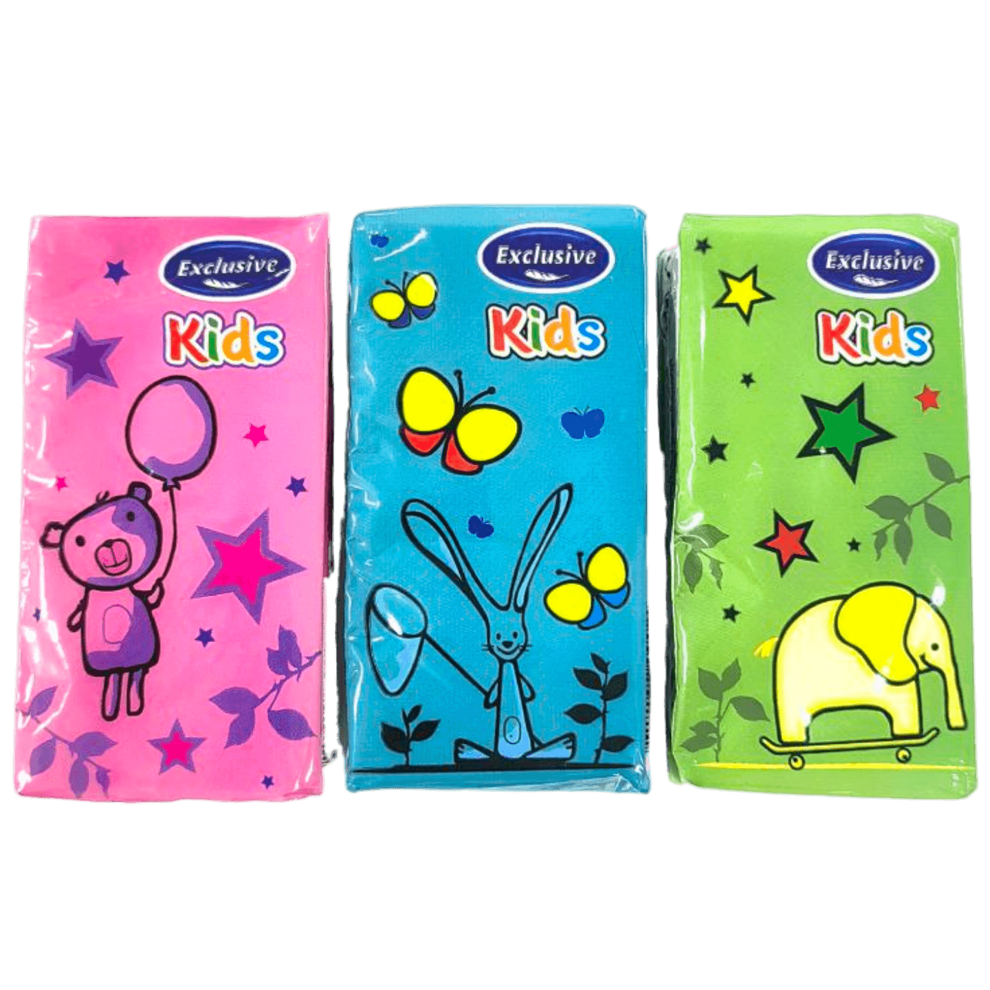 Платочки гигиенические «Exclusive kids» трехслойные