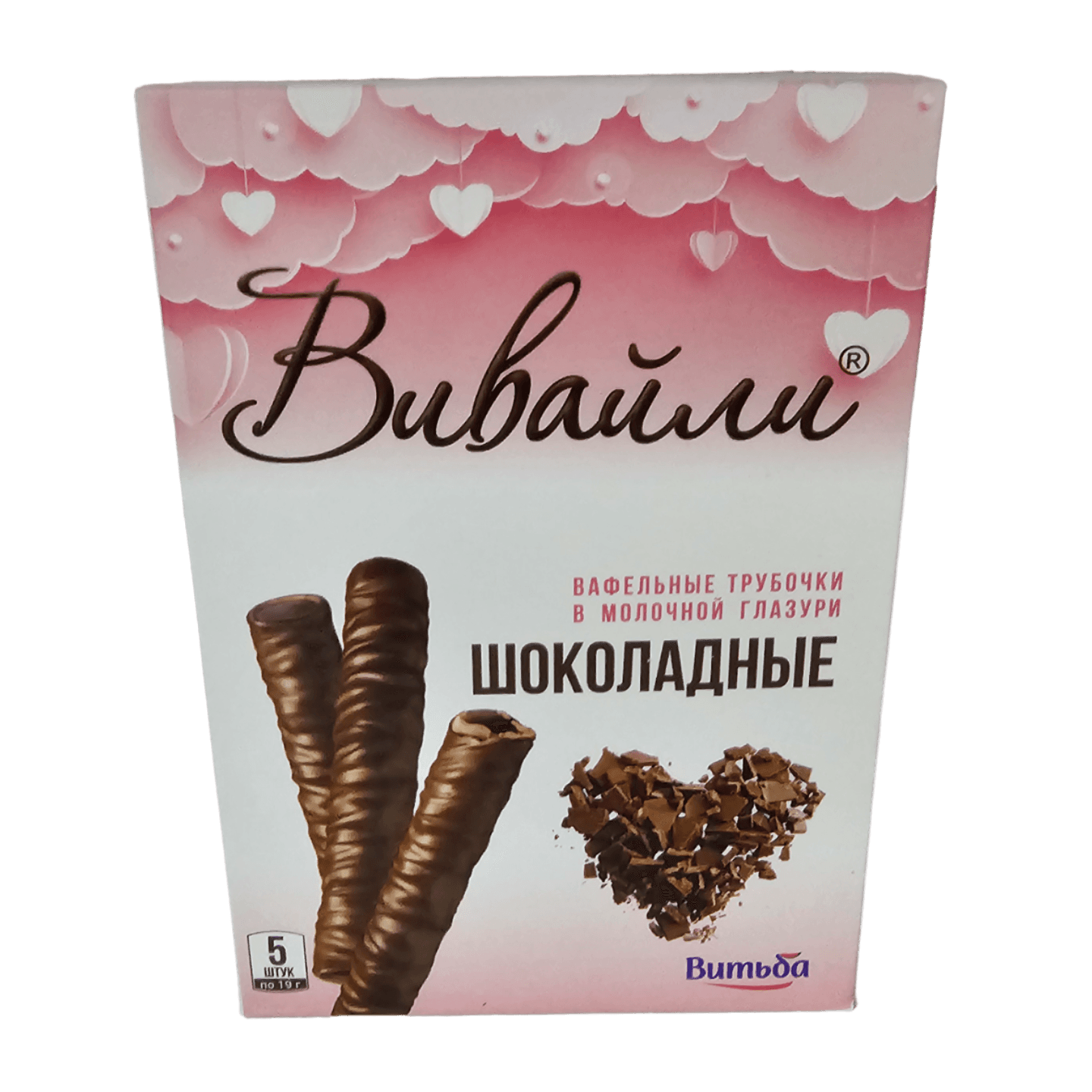 Вафельные трубочки «Вивайли» вкус шоколада
