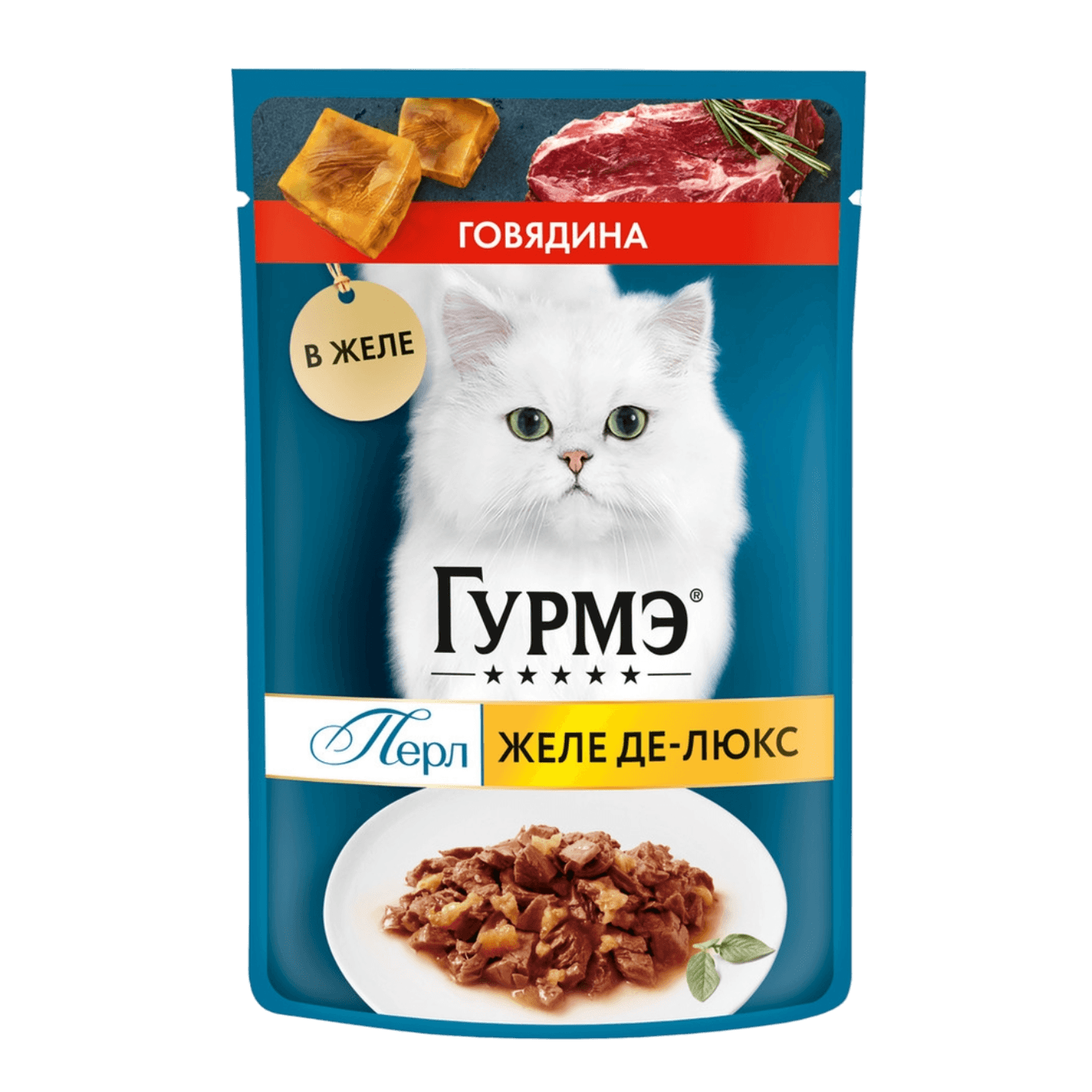 Корм влажный «GOURMET PERLE»  желе де-люкс