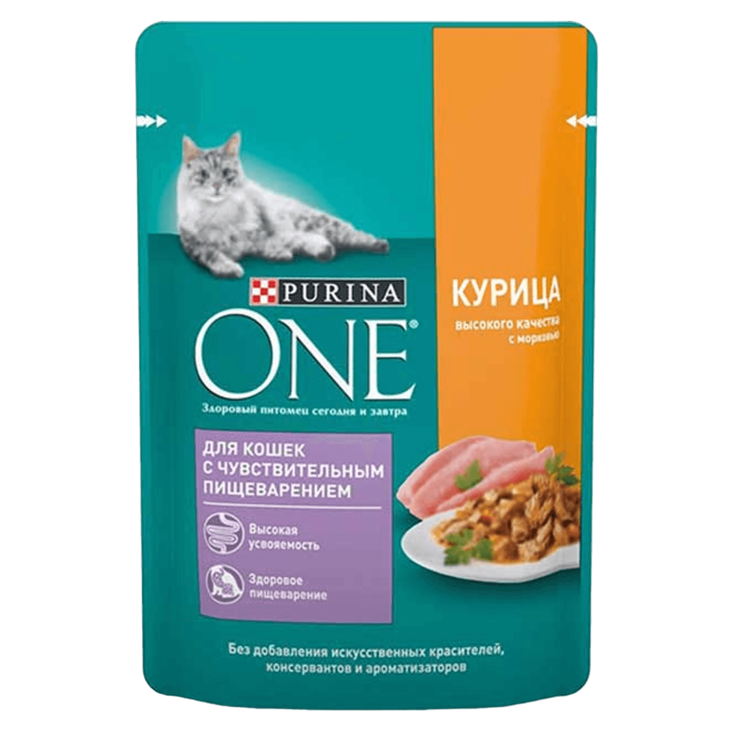 Корм для кошек «Purina One» с курицей и морковью