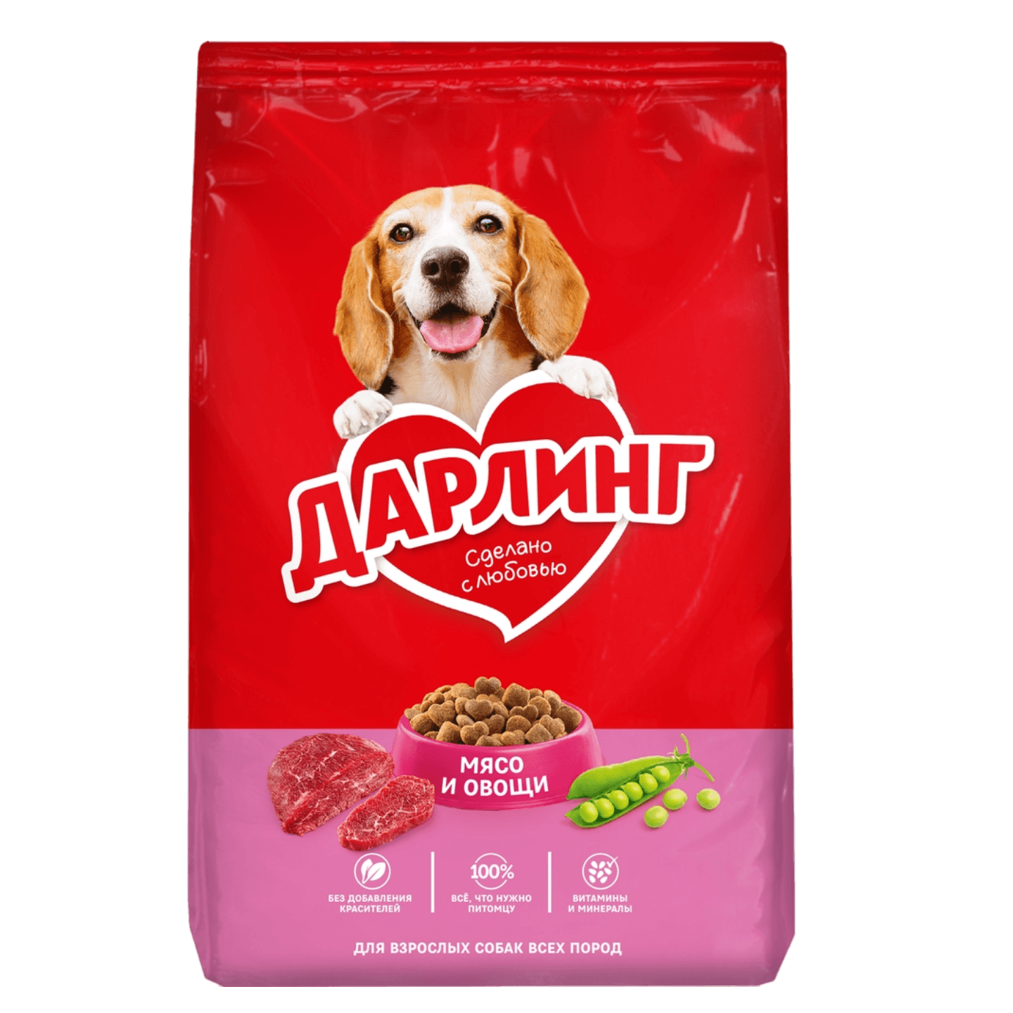 Корм для взрослых собак «Дарлинг» мясо и овощи