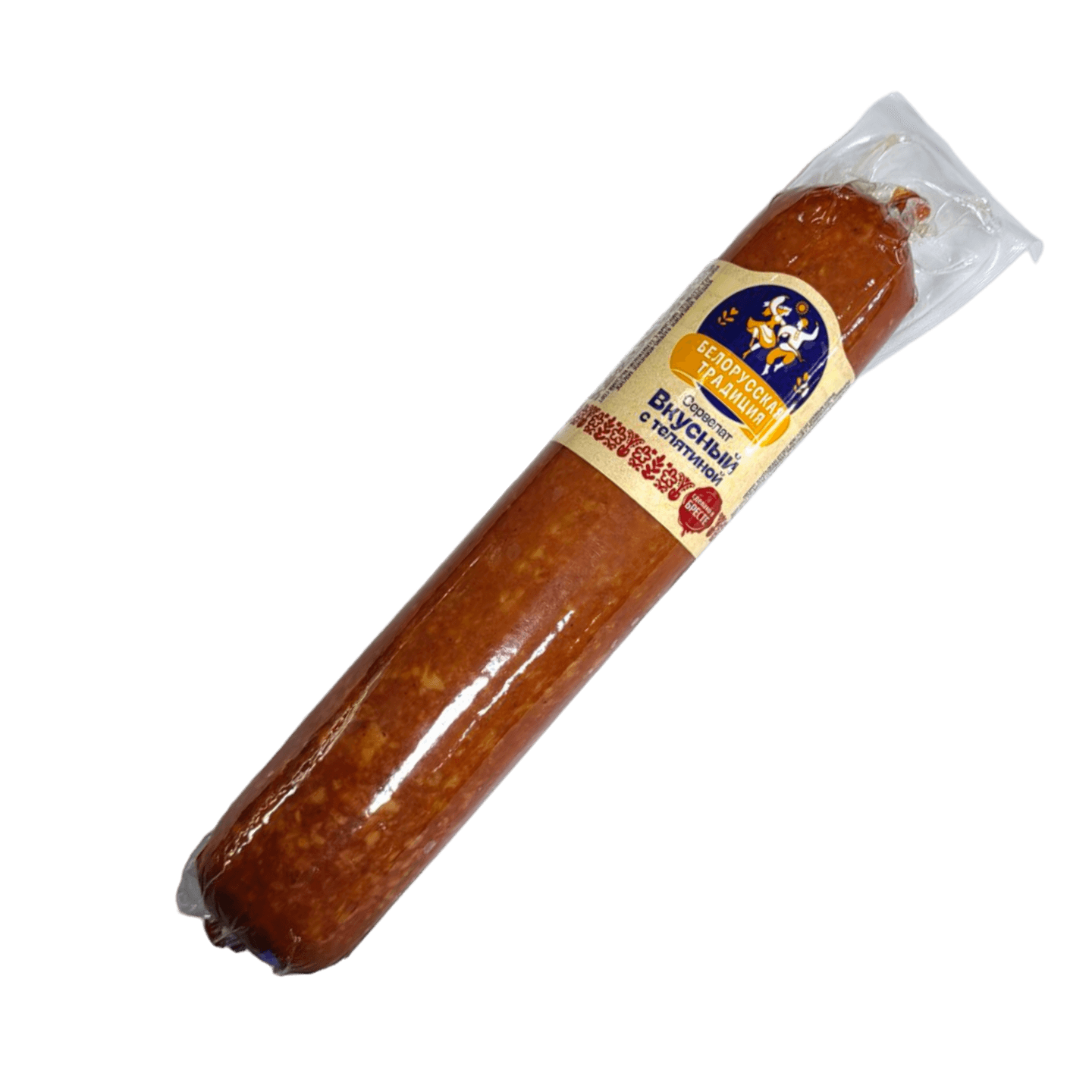 Колбаса варено-копченая «Сервелат вкусный с телятиной» в/с 