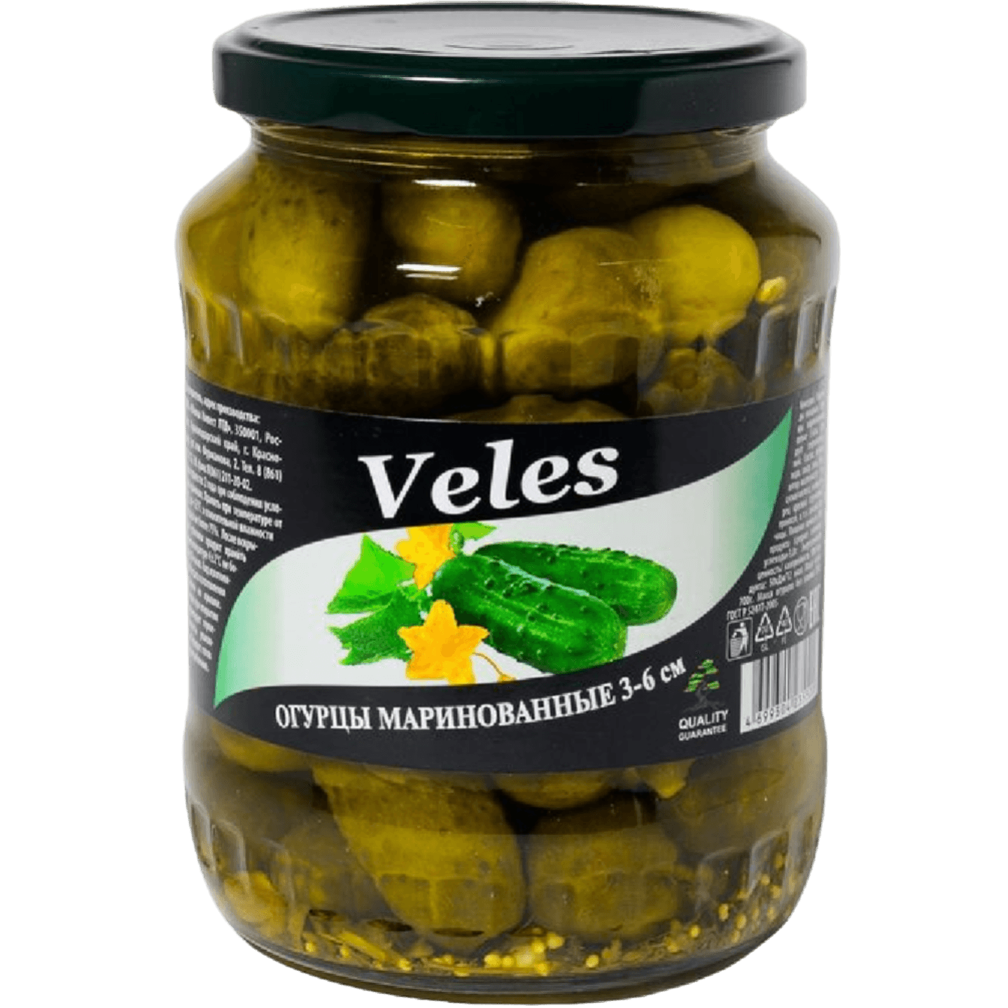 Огурцы маринованные «Veles» 3-6 см