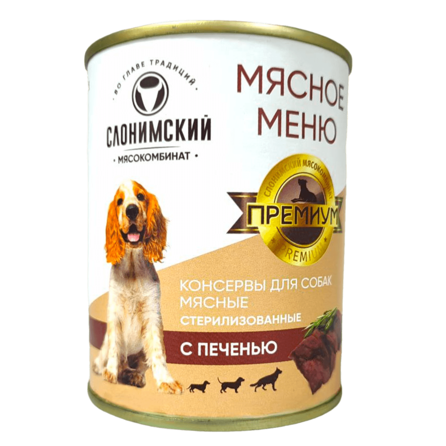 Консервы мясные «Мясное меню» премиум с печенью для собак