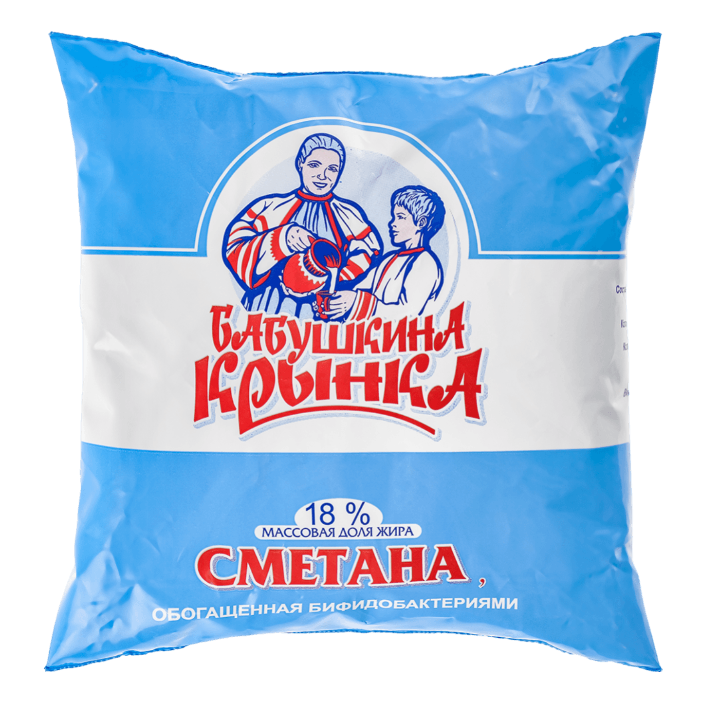 Сметана «Бабушкина крынка» 18% - Мир Продуктов №3