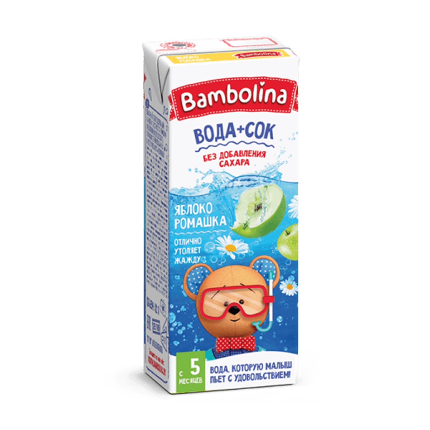 Напиток сокосодержащий «Bambolina» яблоко-ромашка с 5 месяцев