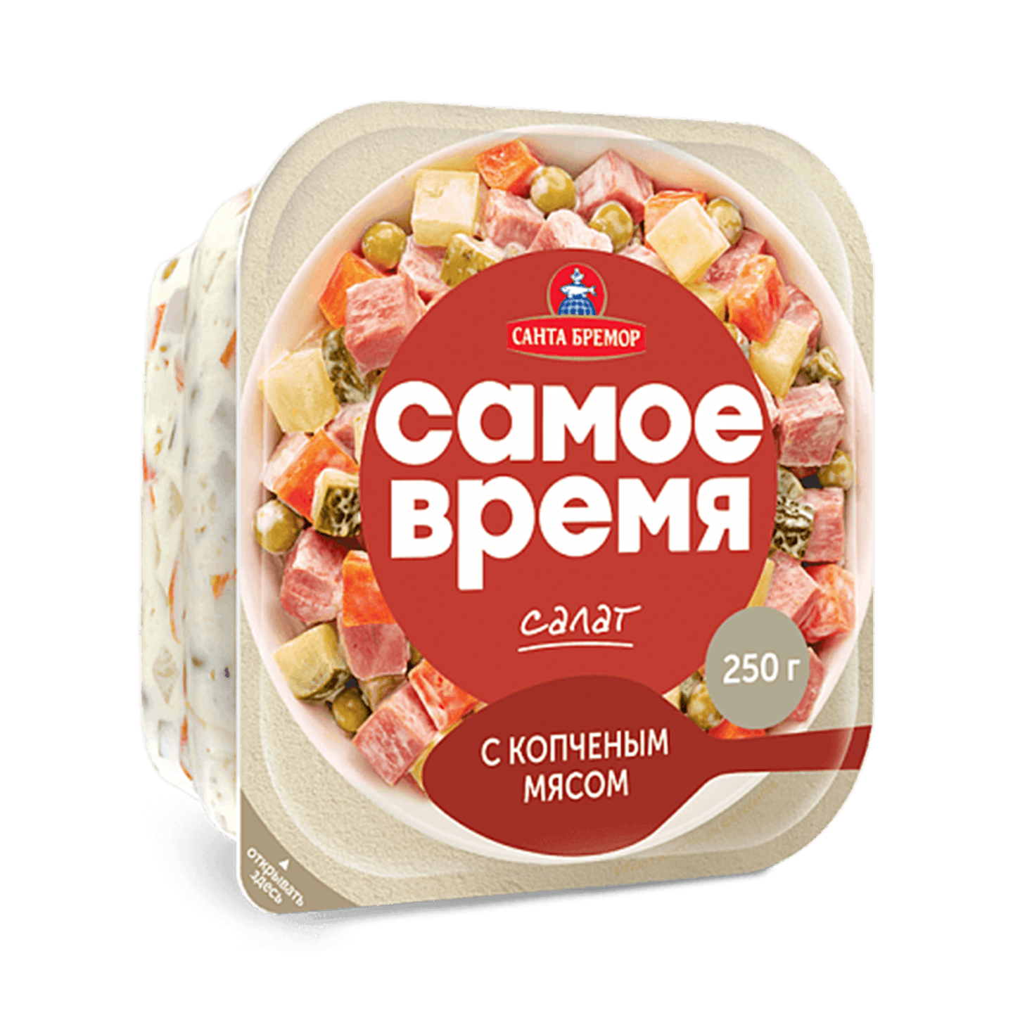 Салат «Самое время» с копченым мясом
