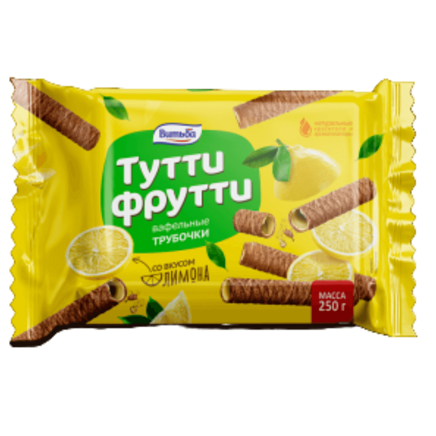 Вафельные трубочки «Тутти Фрутти» лимон