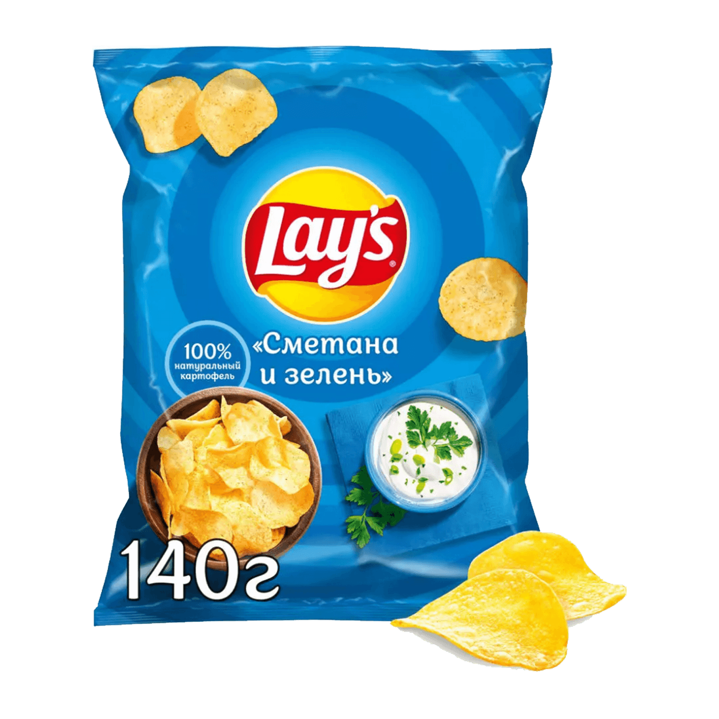 Чипсы «Lay's» со вкусом сметаны и зелени