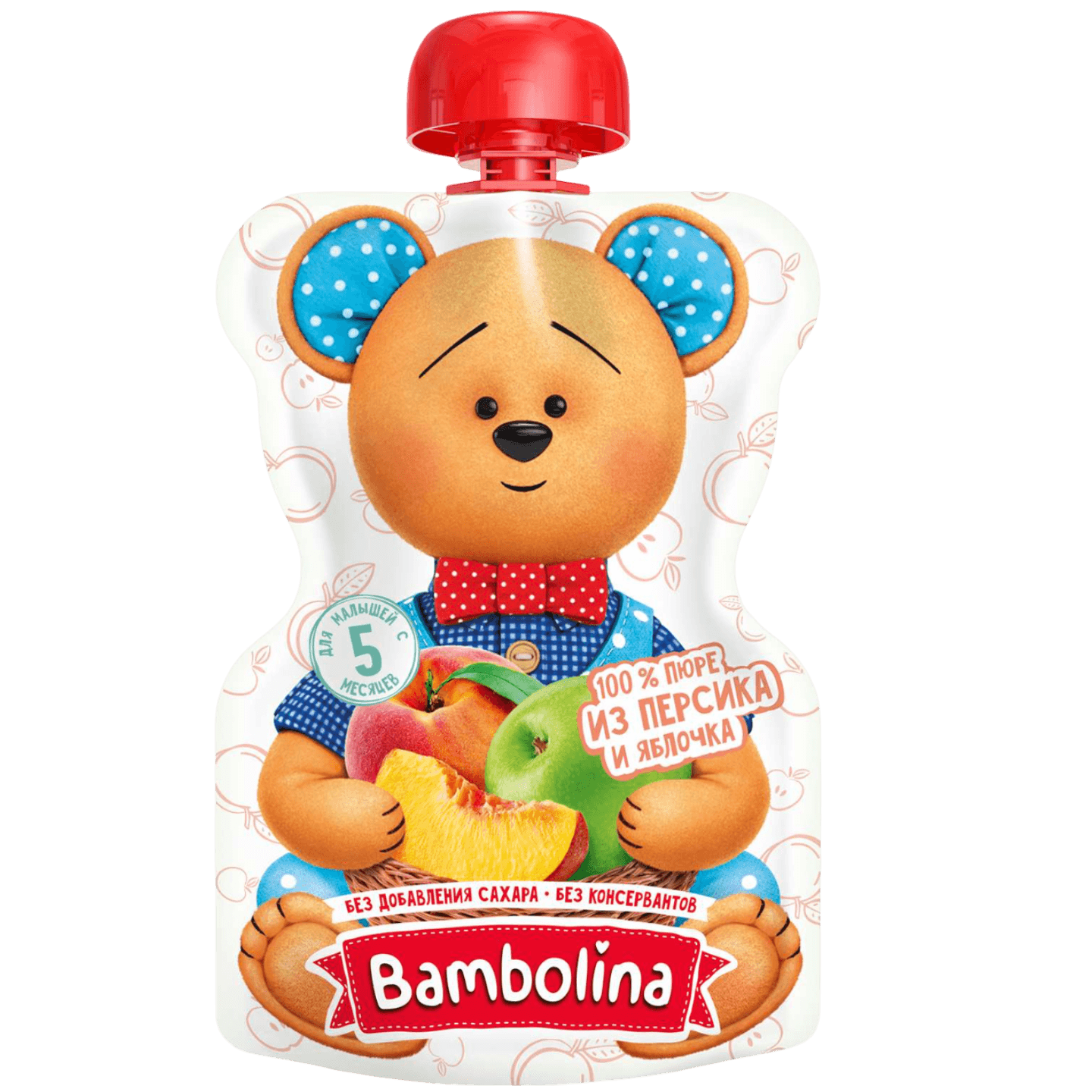 Пюре «Bambolina» персик-яблоко с 5 месяцев