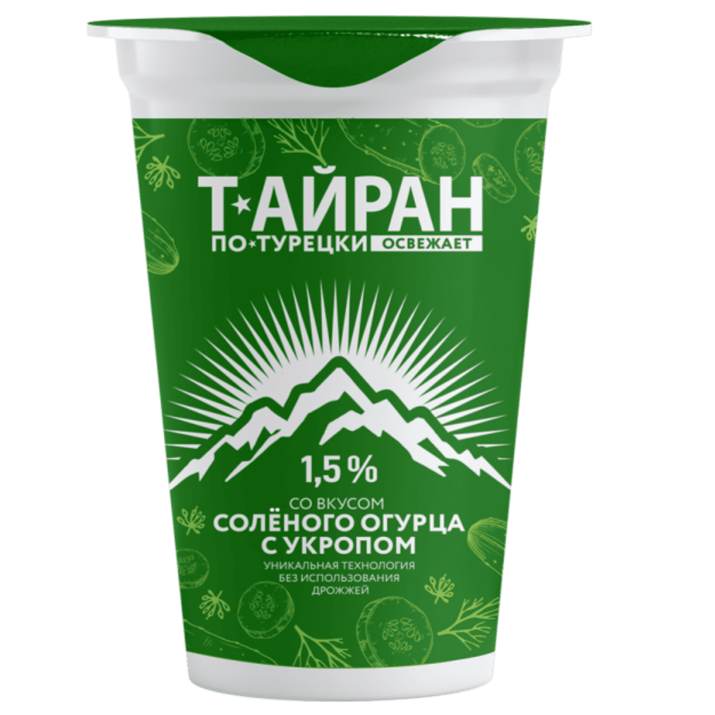 Напиток «Тайран по-турецки» 1,5% соленый огурец-укроп
