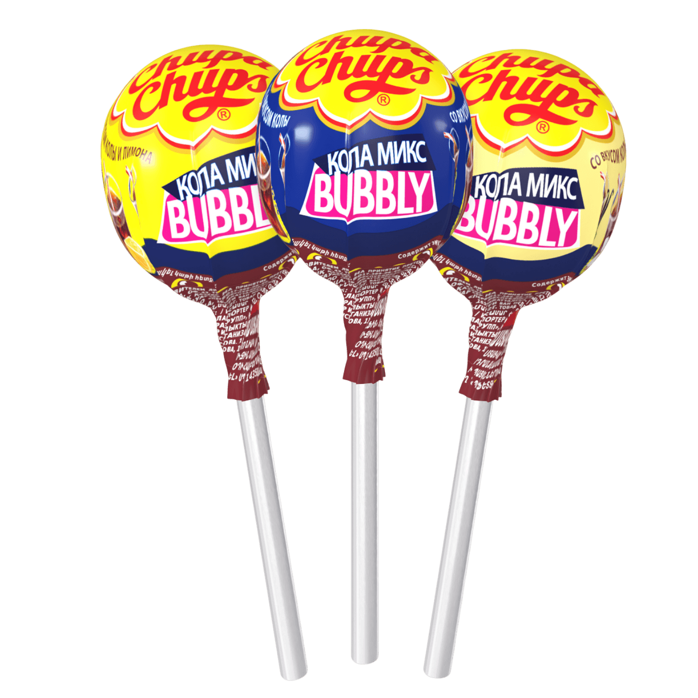 Карамель «Chupa Chups» кола-лимон-ваниль