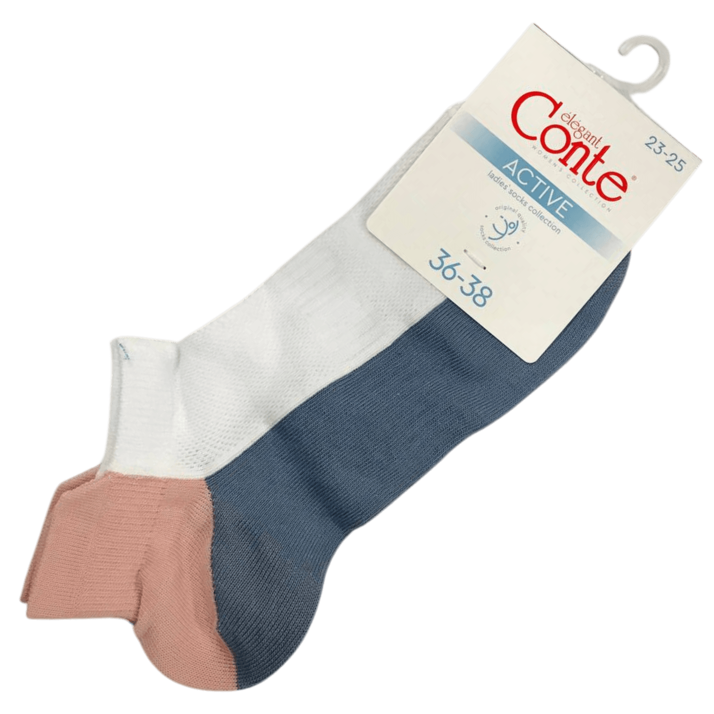 Носки женские «Conte» бело-серые р.36-38