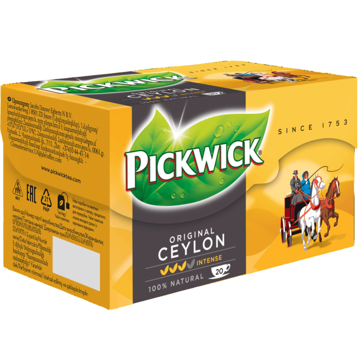 Чай черный «Picwick original ceylon» 20 пакетиков