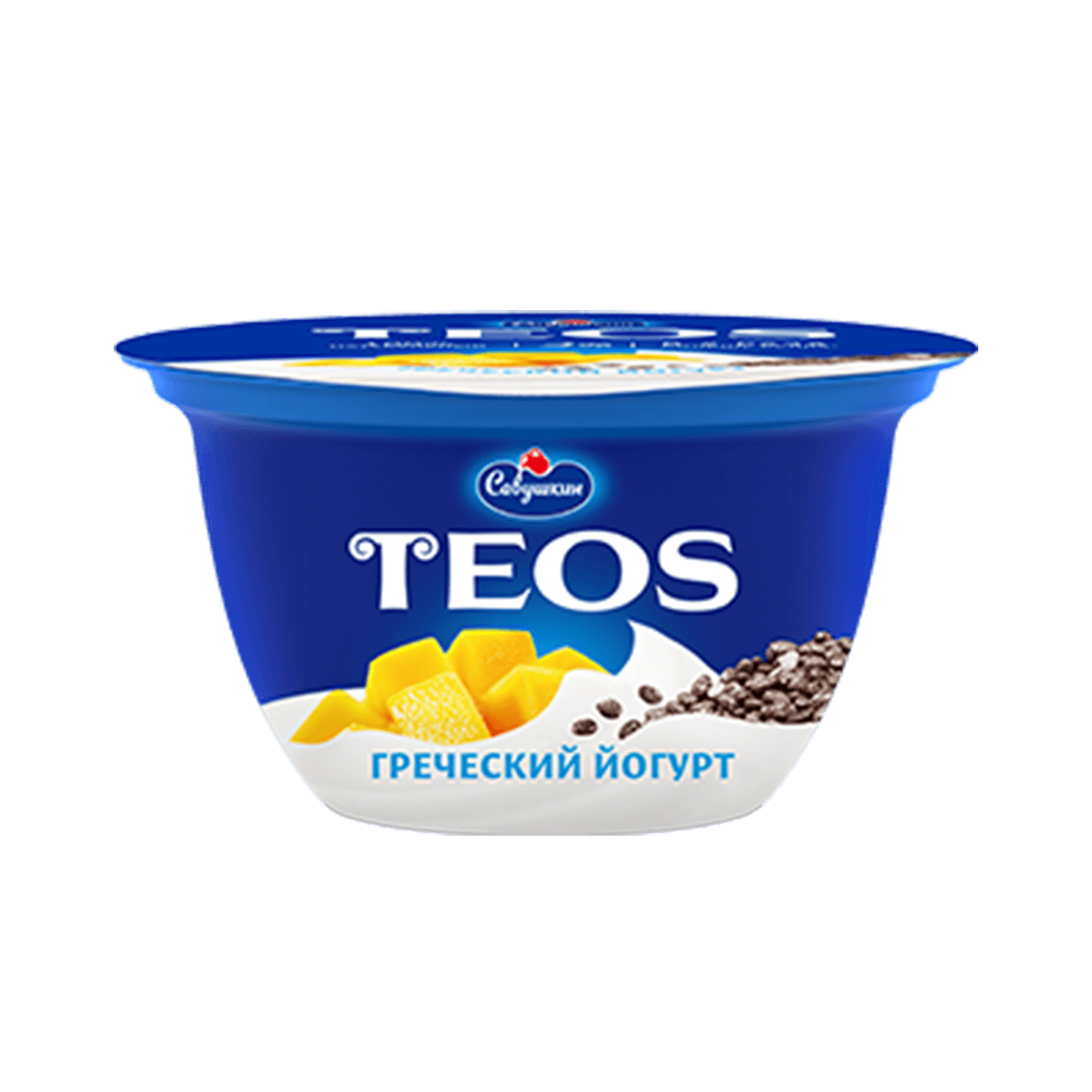 Йогурт «Греческий Teos» 2% манго-чиа
