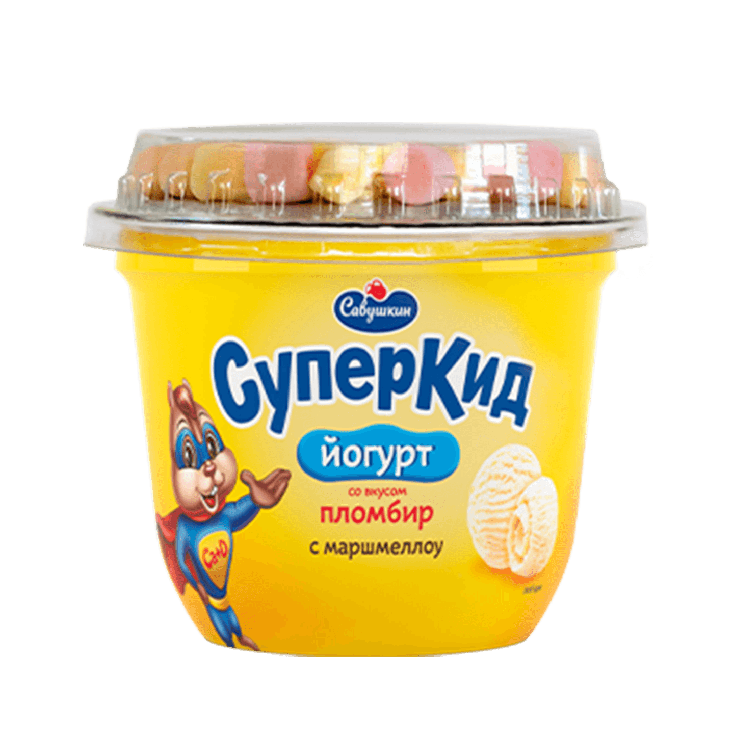 Йогурт «СуперКид» 2% пломбир с маршмеллоу