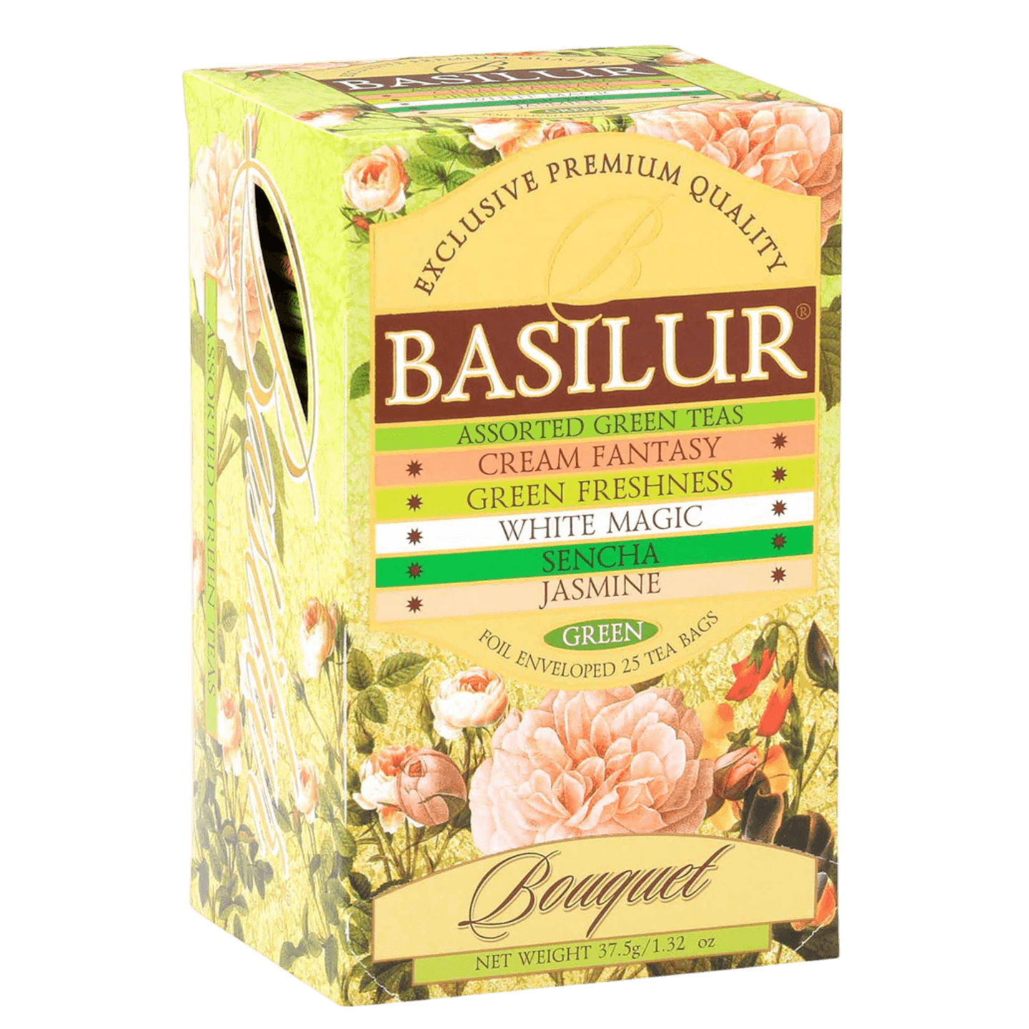 Чай зеленый «Basilur»  ассорти 25 пакетиков