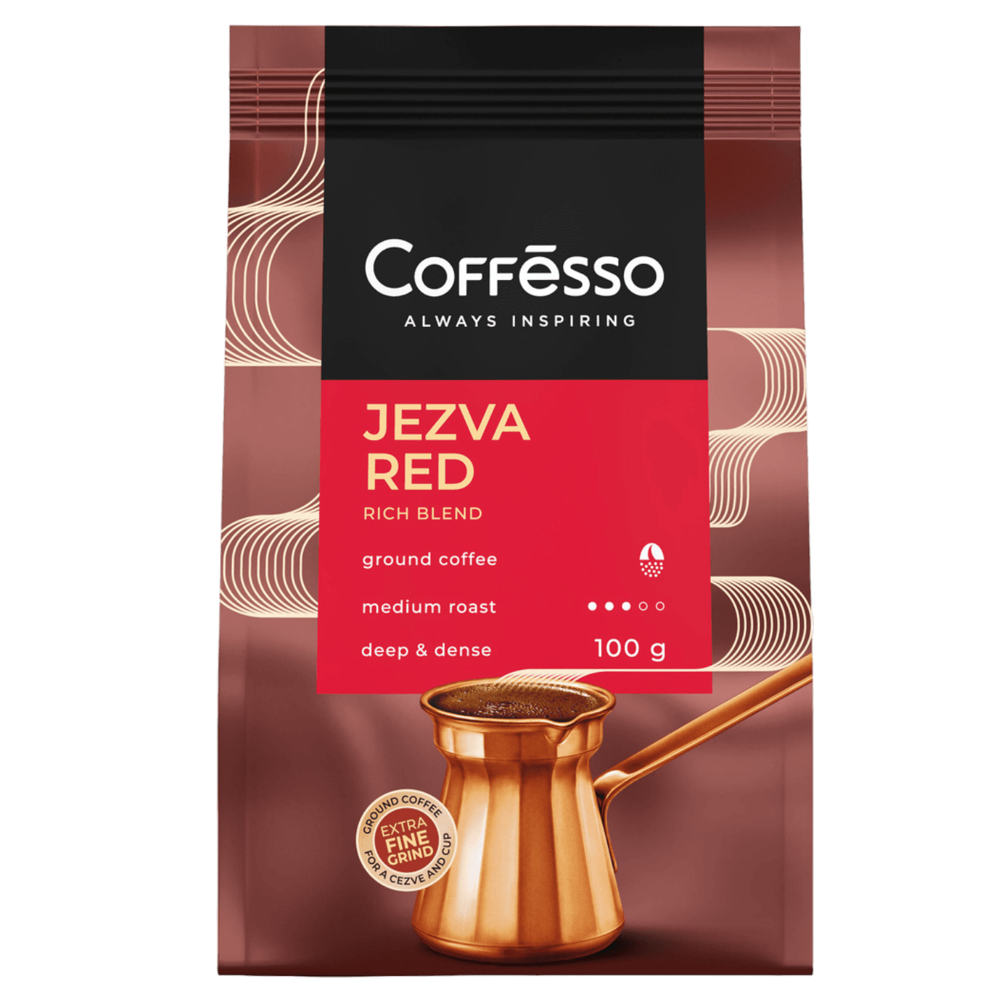 Кофе молотый «Coffesso» jezva red
