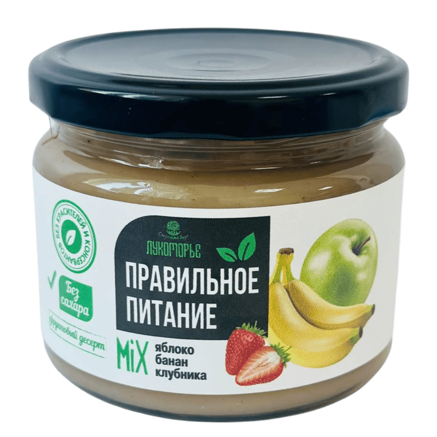 Десерт фруктовый «Лукоморье» яблоко-клубника-банан