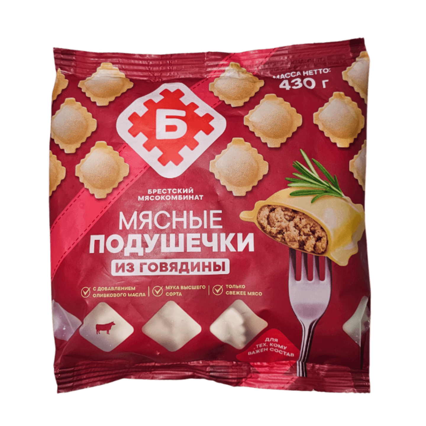 Пельмени «Мясные подушечки» из говядины