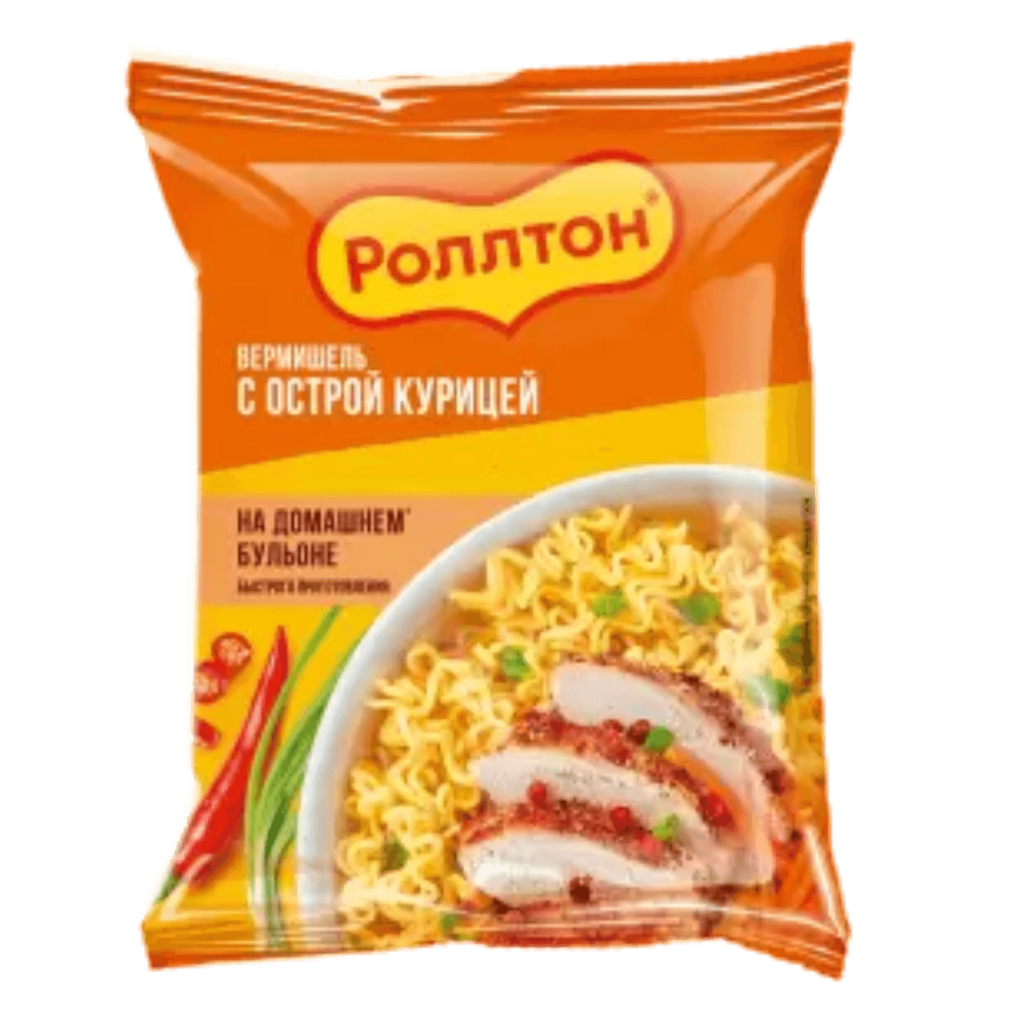 Вермишель быстрого приготовления «Роллтон» острая курица 