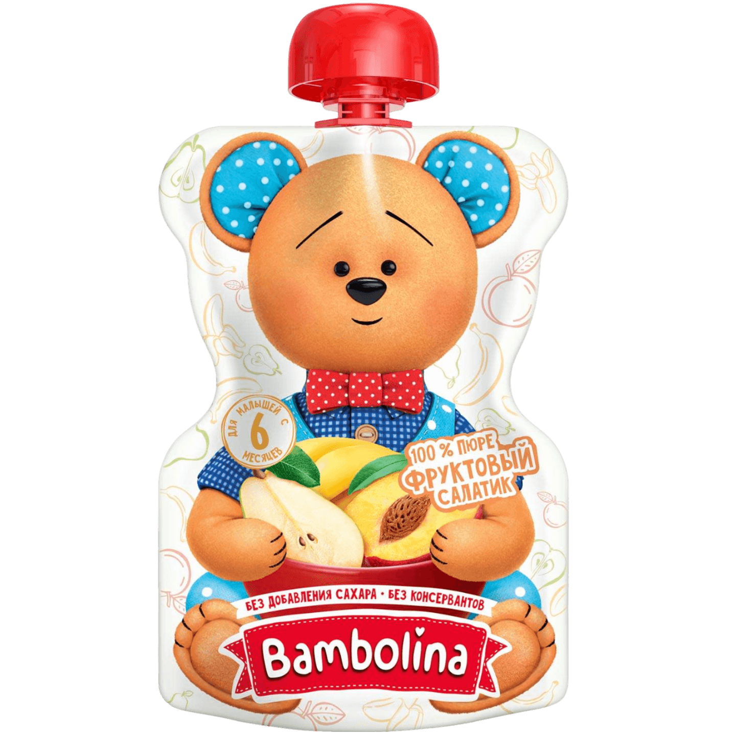 Пюре «Bambolina» фруктовый салатик с 6 месяцев
