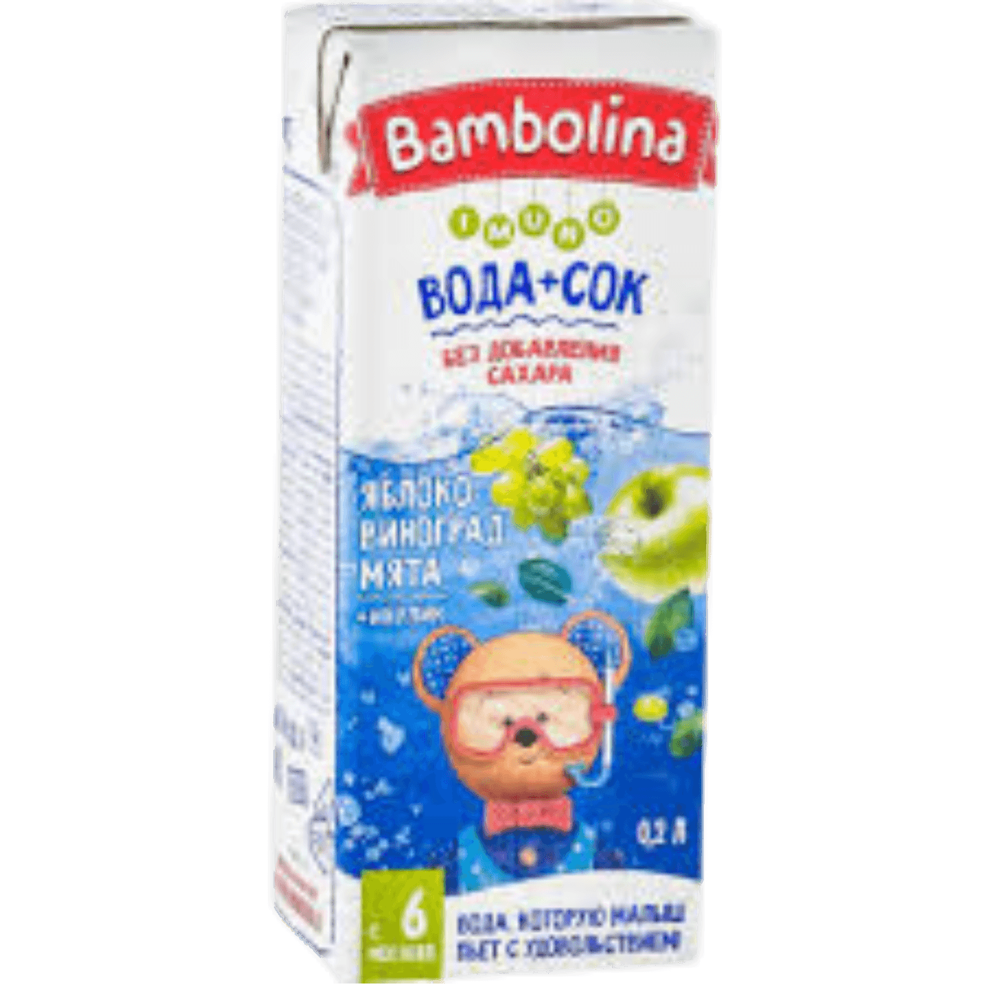 Напиток сокосодержащий «Bambolina» яблоко-виноград-мята