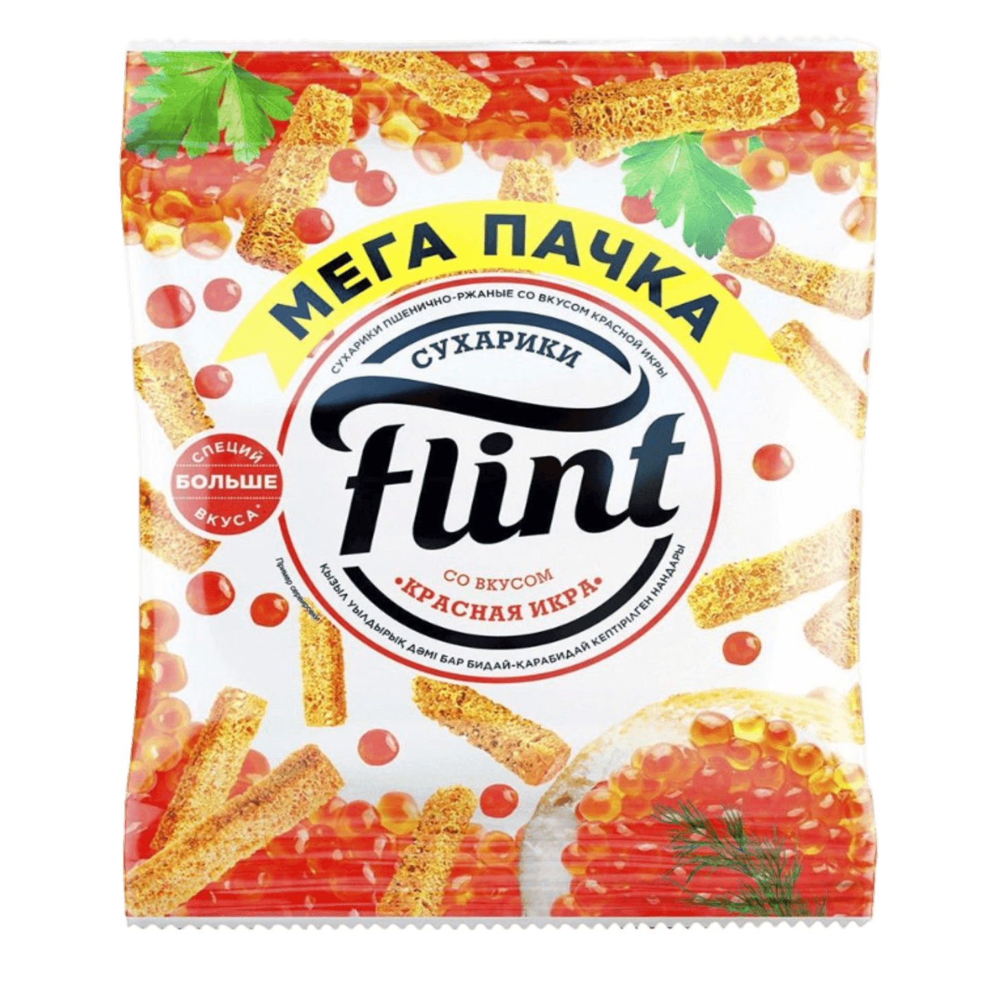 Сухарики пшенично-ржаные «Flint» красная икра