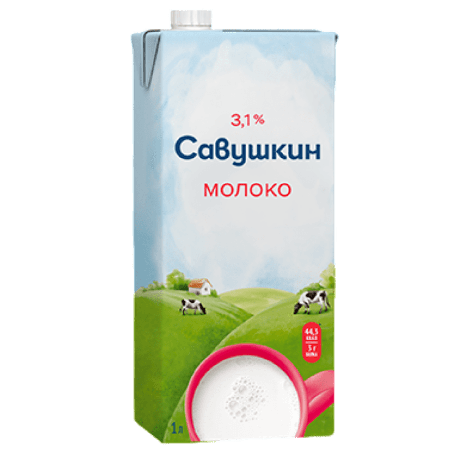 Молоко питьевое «Савушкин» 3,1% ультрапастеризованное 