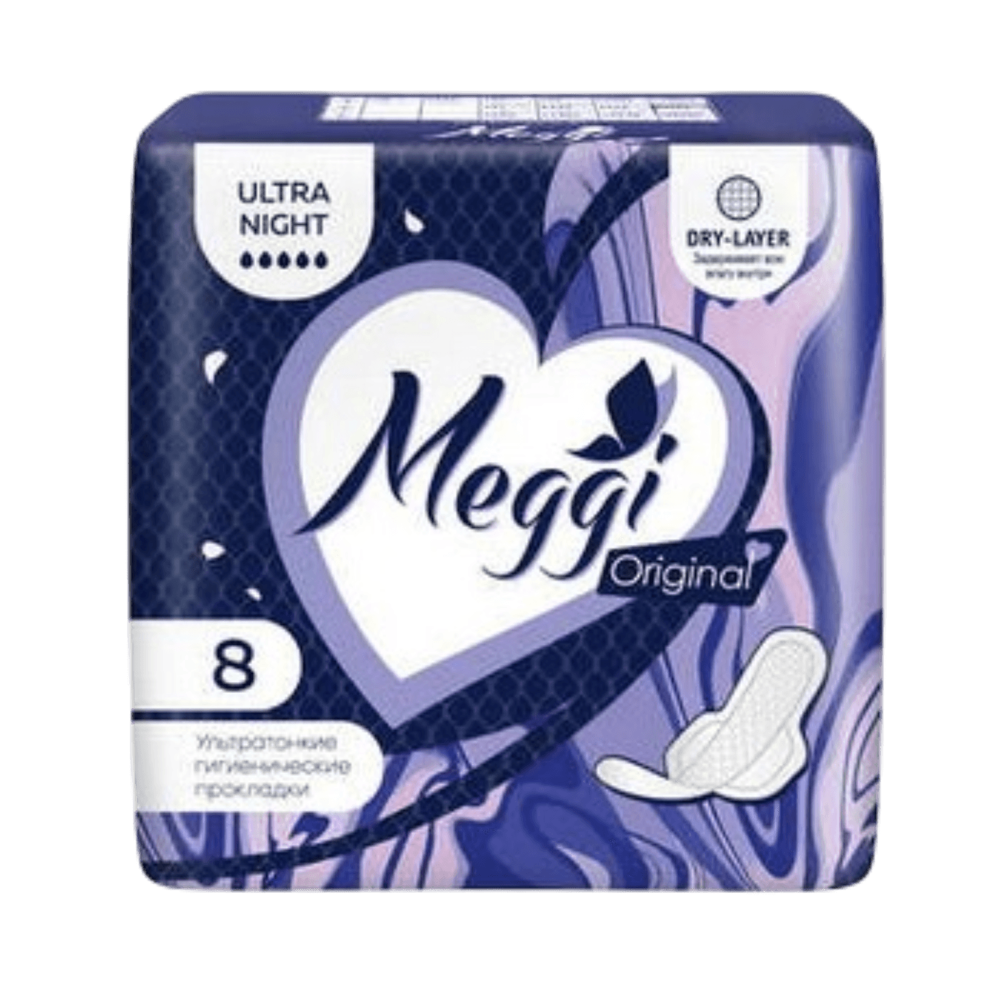 Прокладки ночные «Meggi» Ultra Night 8 шт