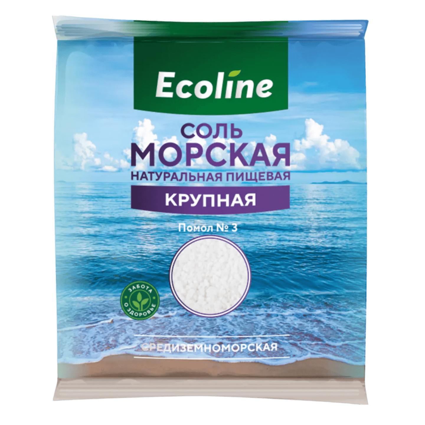 Соль морская натуральная «Ecoline» Крупная