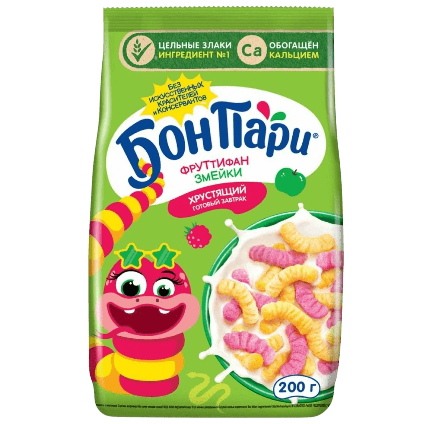 Сухой завтрак «БонПари» фруттифан змейки