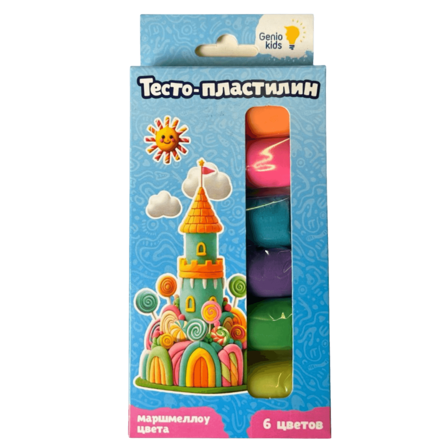 Набор для лепки «Тесто-пластилин» Маршмеллоу цвета 6шт