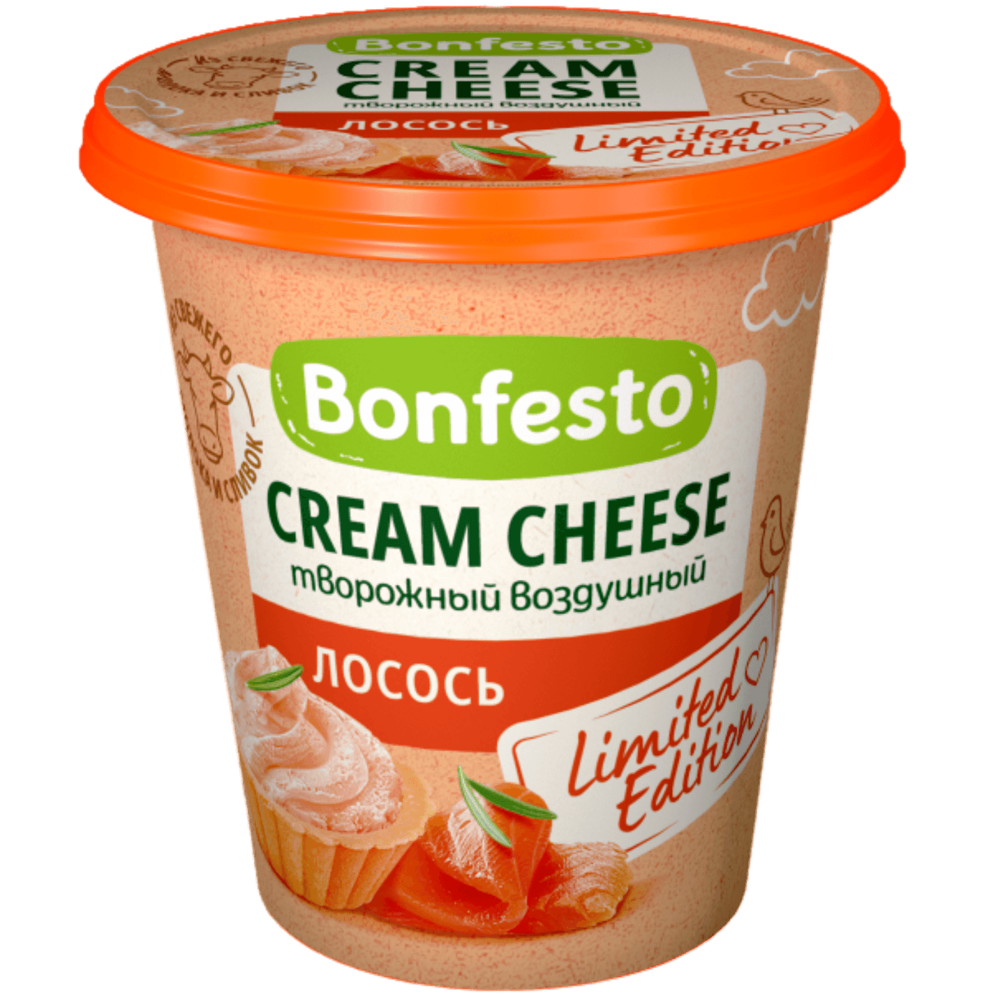 Сыр творожный «CREAM CHEESE» лосось - Мир Продуктов №3