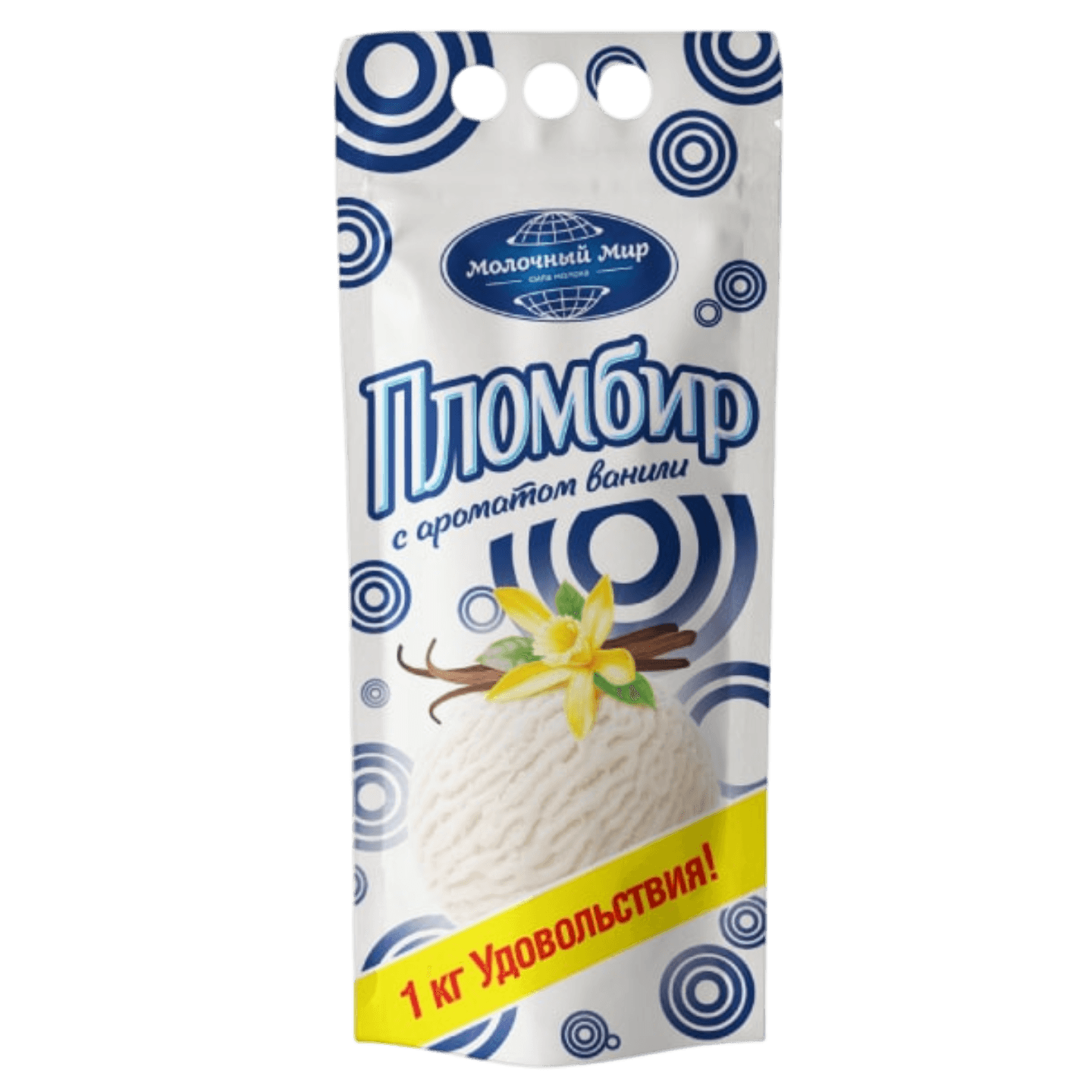 Мороженое «Молочный мир» пломбир аромат ванили