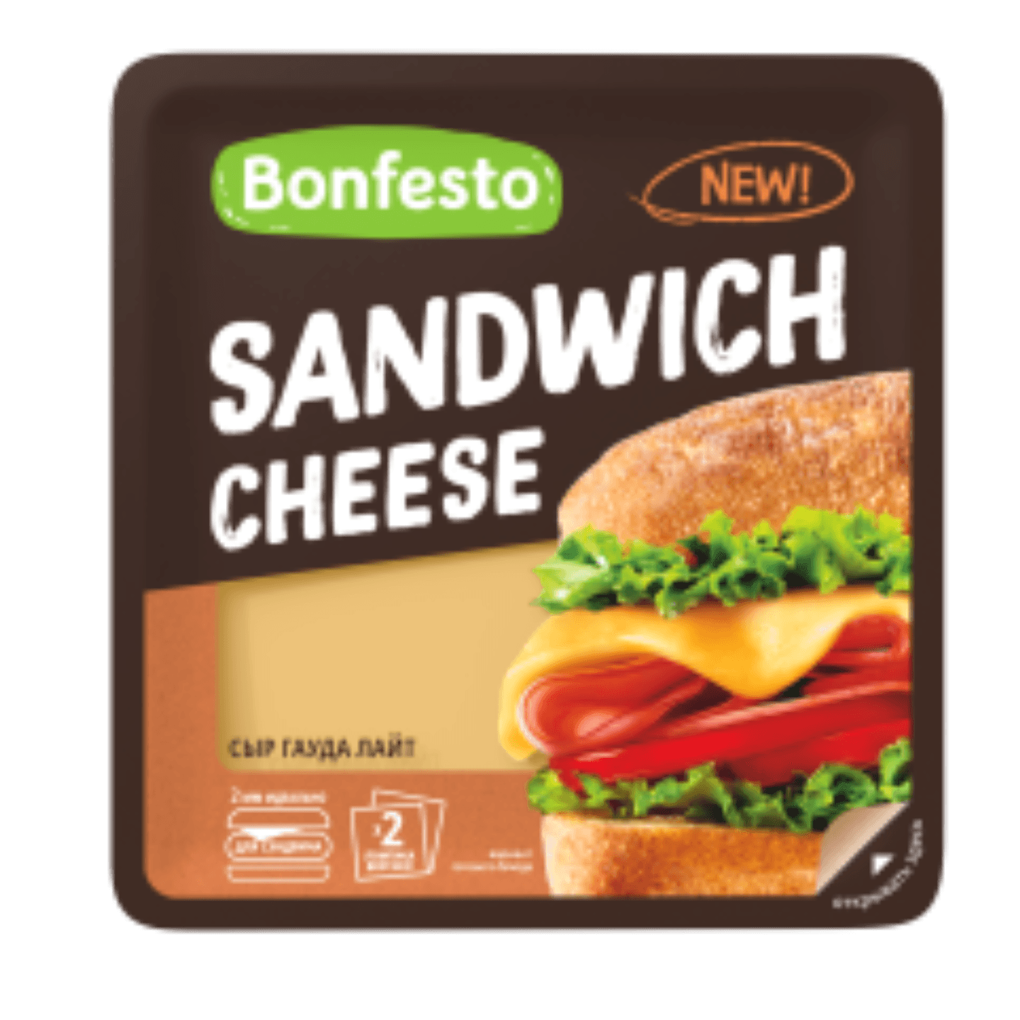 Сыр полутвердый «SANDWICH CHEESE» гауда