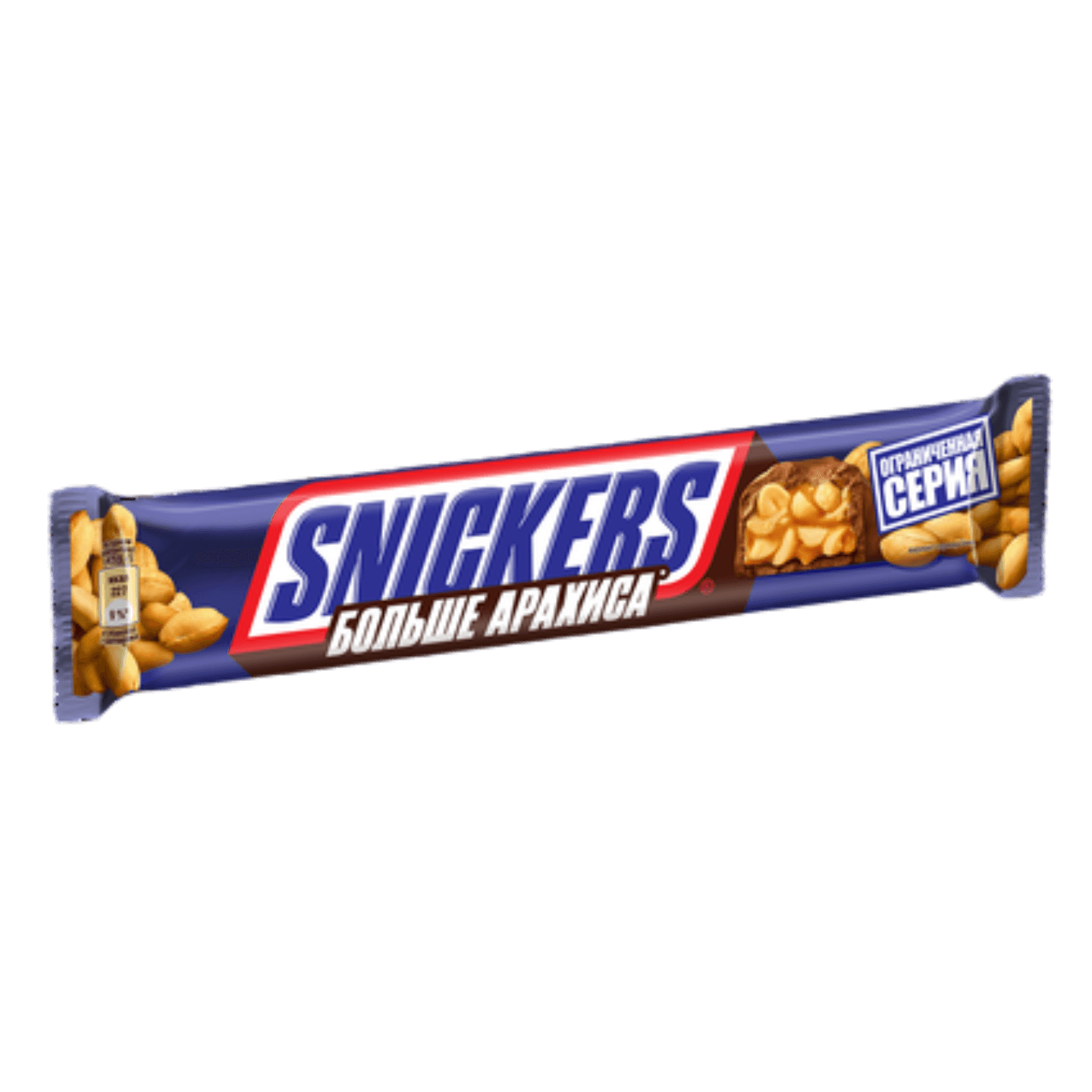 Батончик «Snickers» больше арахиса
